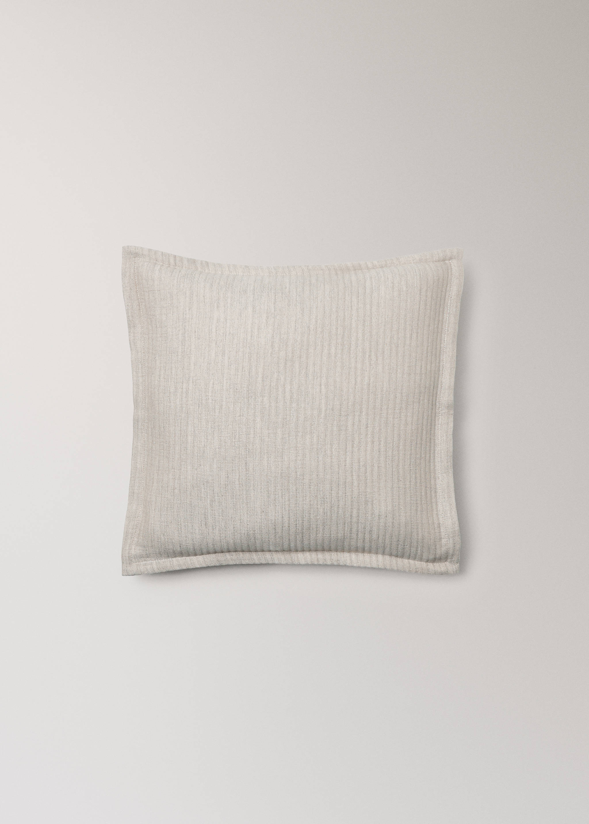 Cotton and linen cushion cover with vertical textures 50x50cm - Article without model