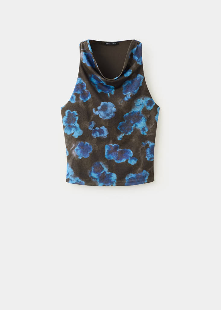 Floral print top — Brown