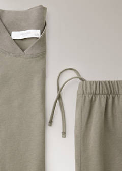 Soft cotton sweatshirt with drawstring detail — Green 8