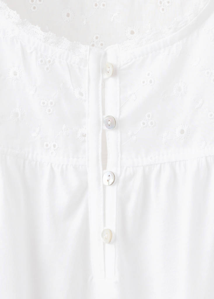 Cotton nightdress with broderie anglaise embroidery - thumbnail 6