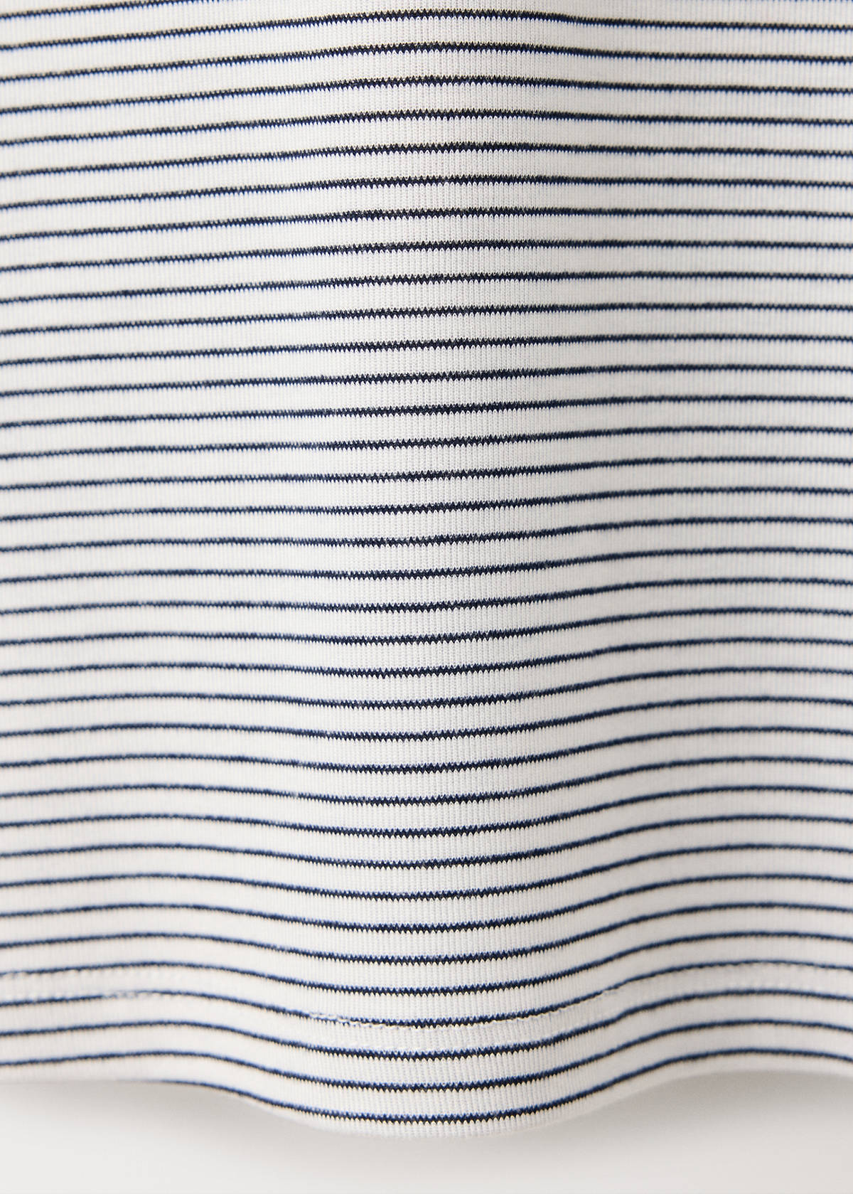Striped pyjama T-shirt with button detail — Ivory White
