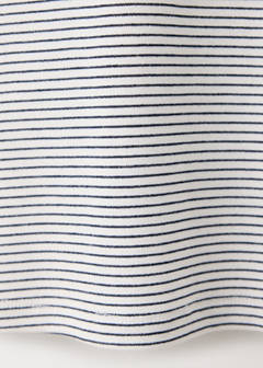 Striped pyjama T-shirt with button detail — Ivory White 8