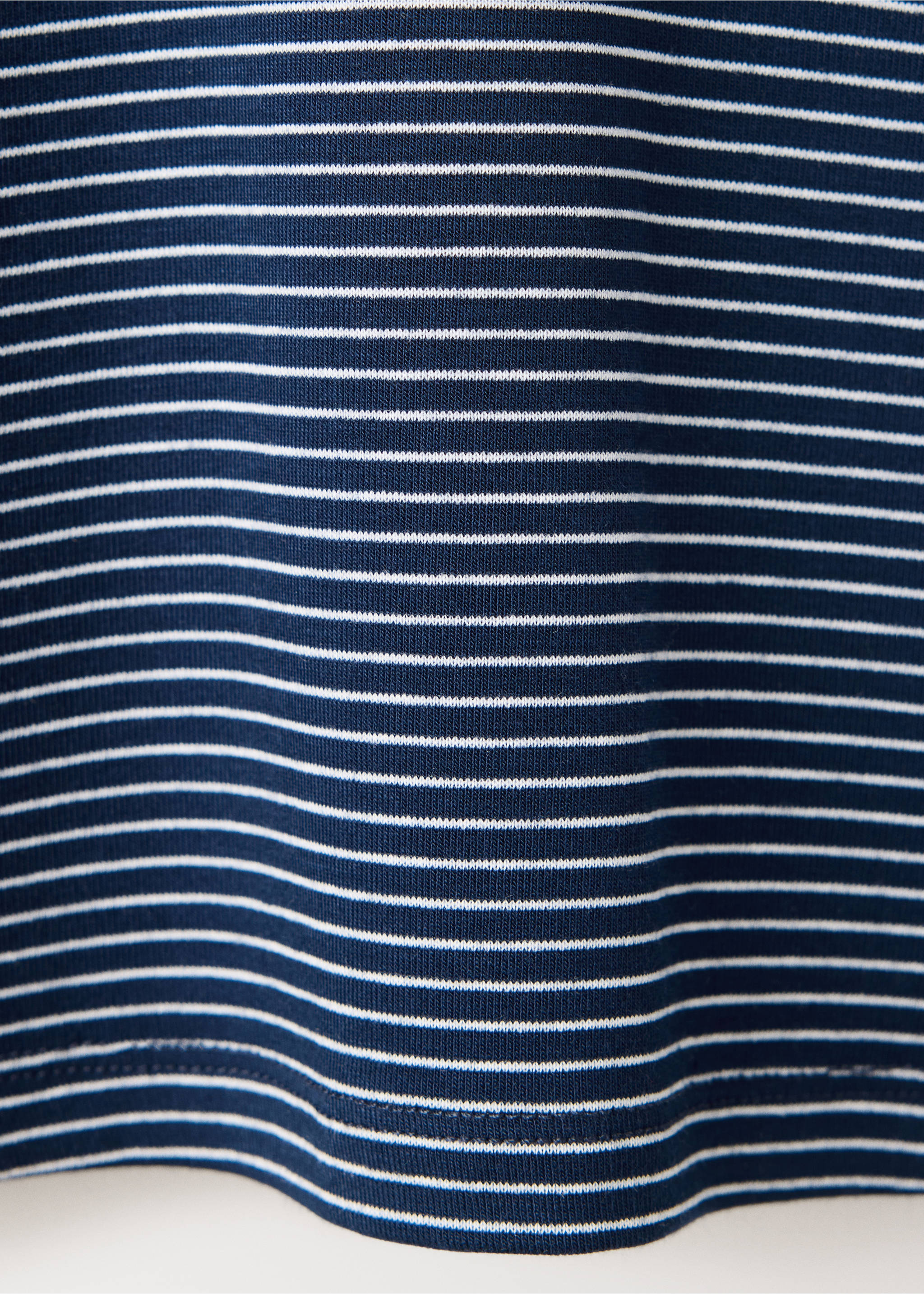 T-shirt de pyjama à rayures avec boutons - Détail de l'article 0, Bleu marine. Ref: 37082939-00.