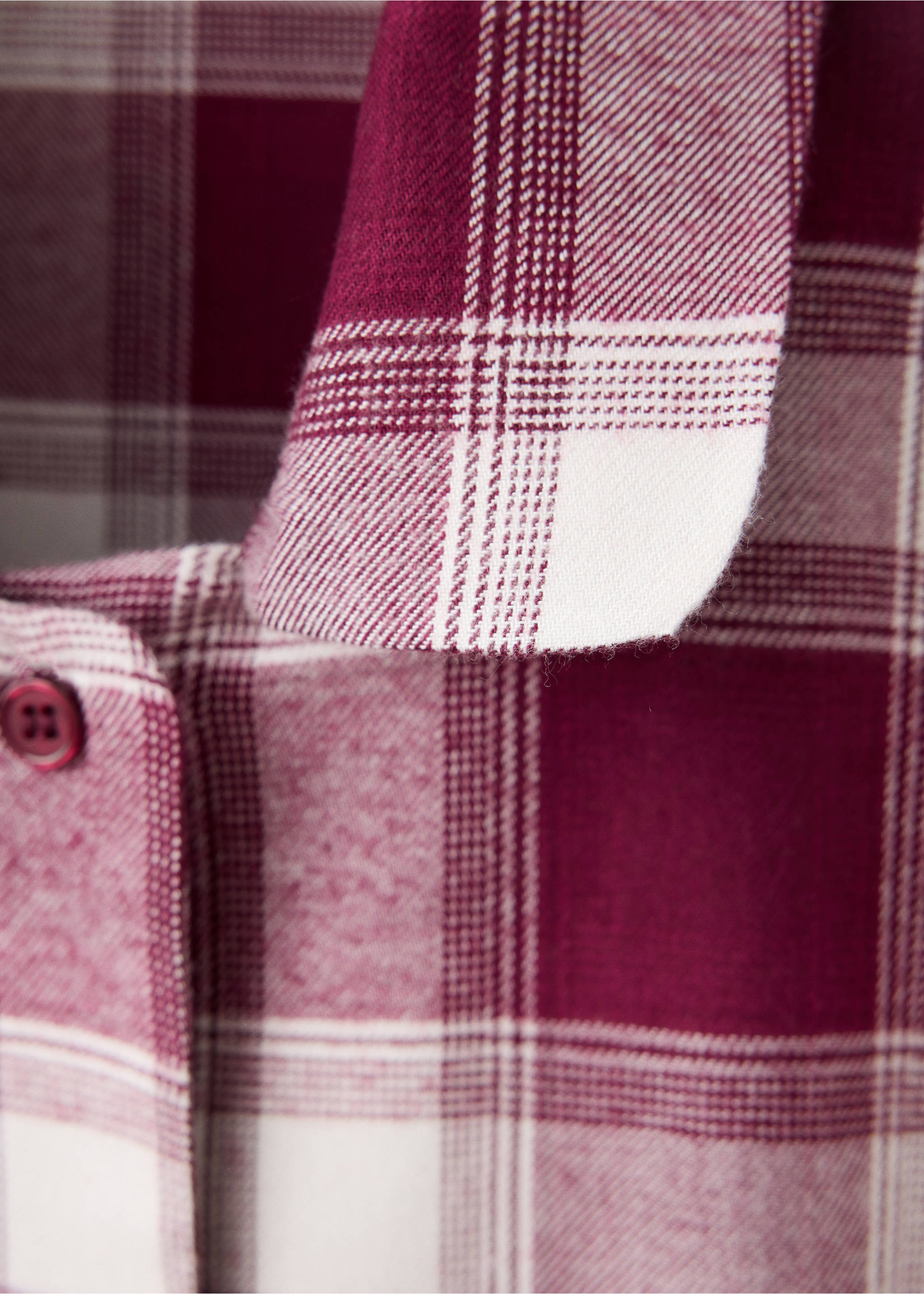 PYJAMA T-SHIRT WOVENFRA - Details of the article 8, Burgundy. Ref: 37082948-00.