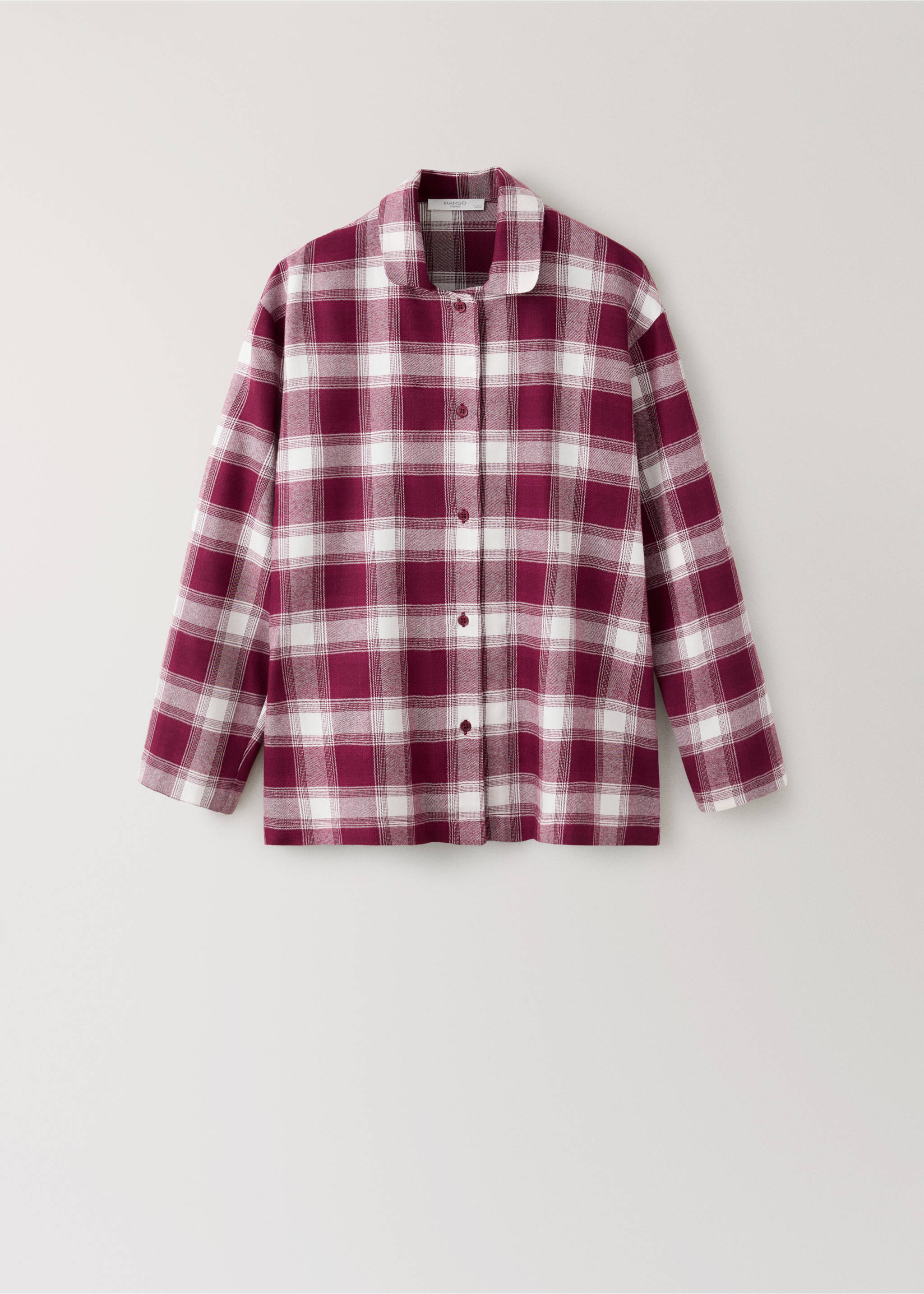 PYJAMA T-SHIRT WOVENFRA - Article without model, Burgundy. Ref: 37082948-00.