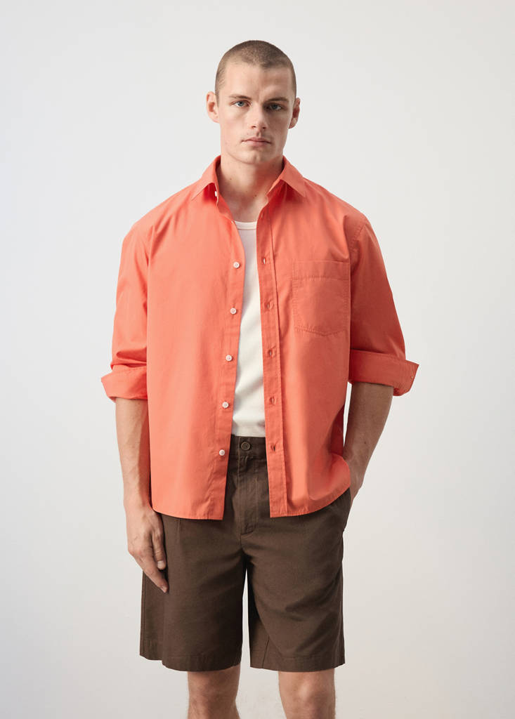 Relaxed fit shirt 100% cotton — Pastel Yellow