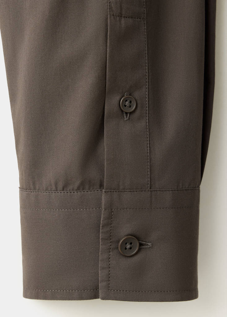 Relaxed fit shirt 100% cotton — Chocolate
