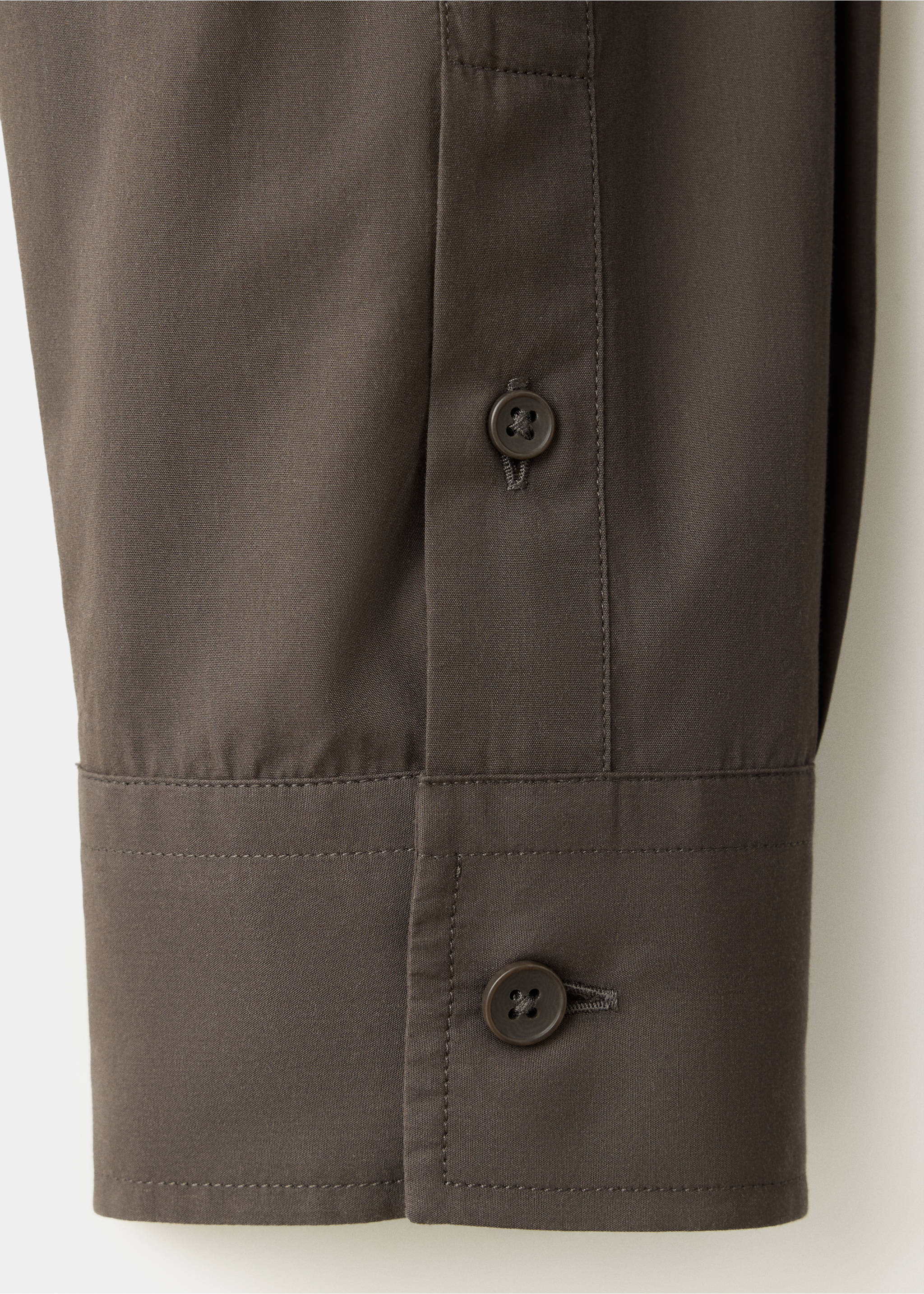 Camisa relaxed fit 100% algodón - Detalle del artículo 0, Chocolate. Ref: 37082949-00.