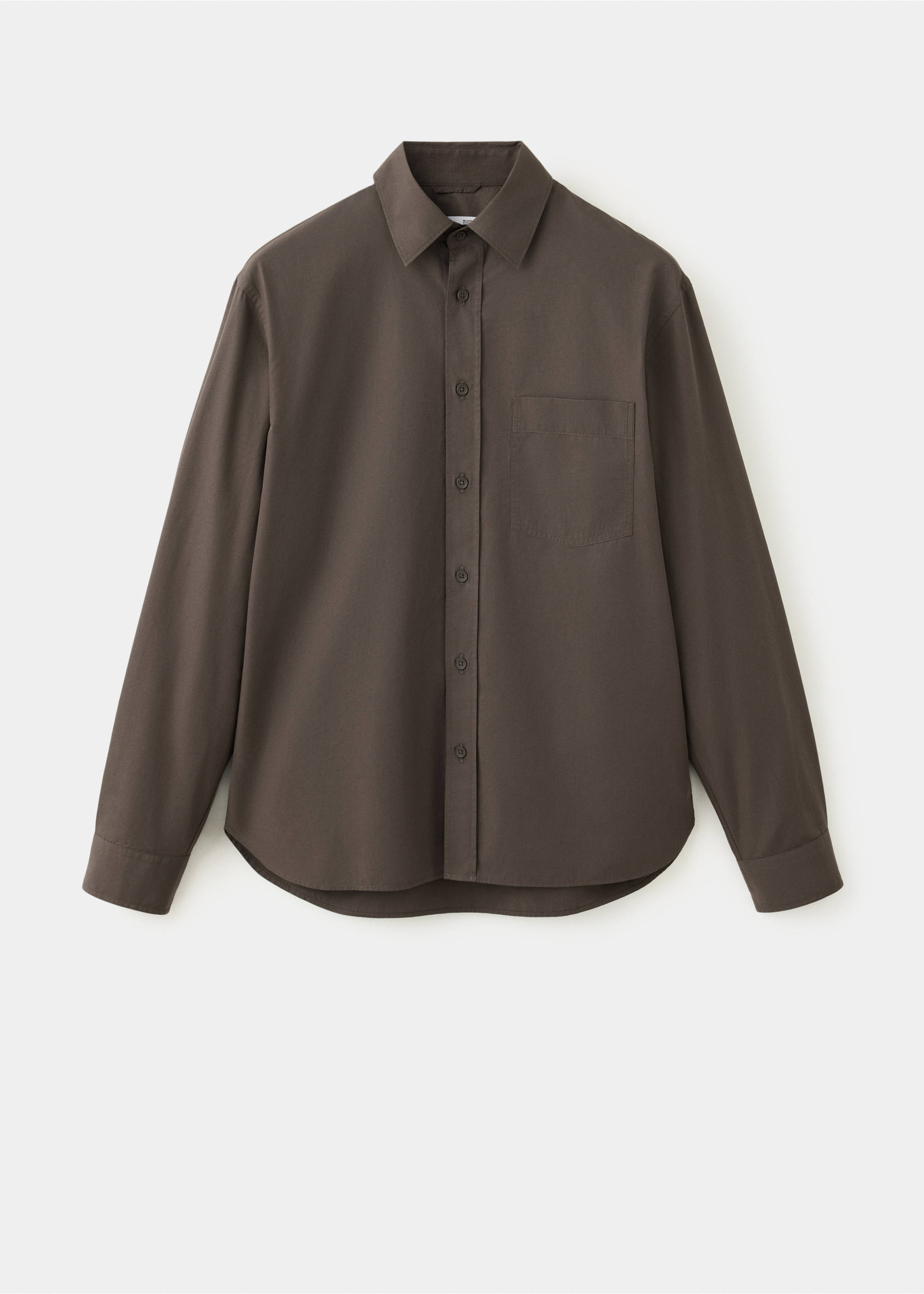 Camisa relaxed fit 100% algodón - Artículo sin modelo, Chocolate. Ref: 37082949-00.