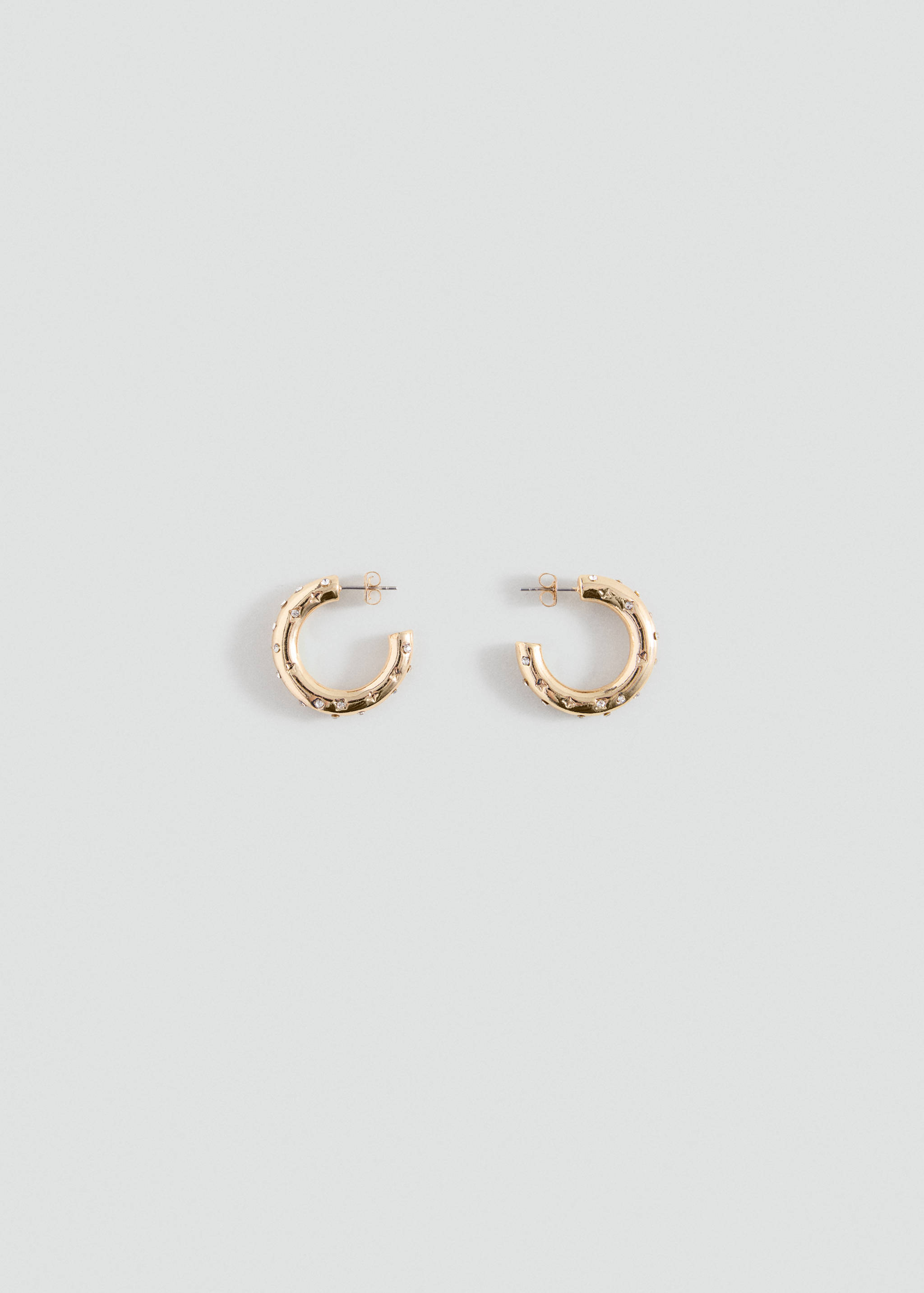 Hoop earrings with crystal details - Article without model