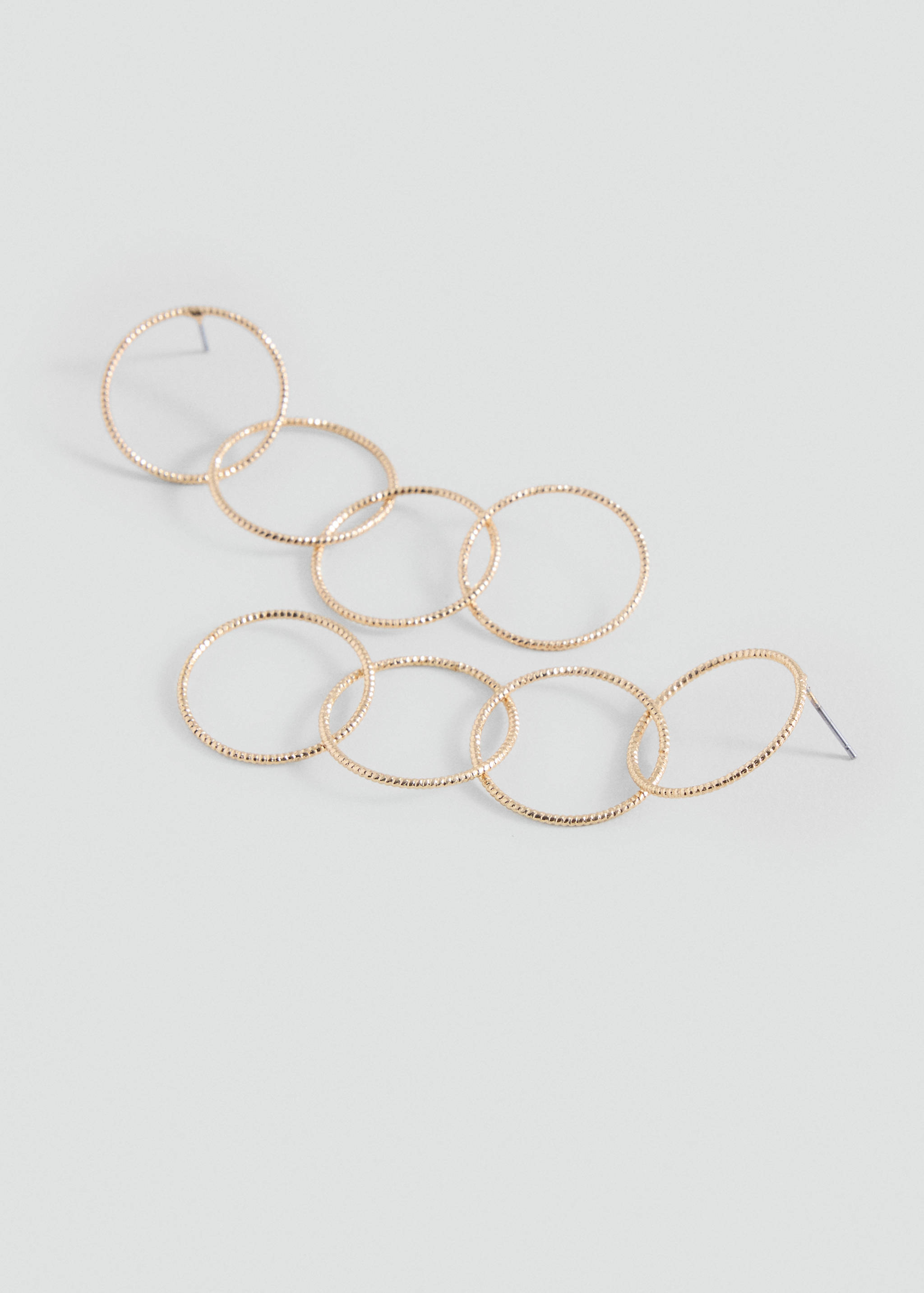 Intertwined hoop earrings - Medium plane