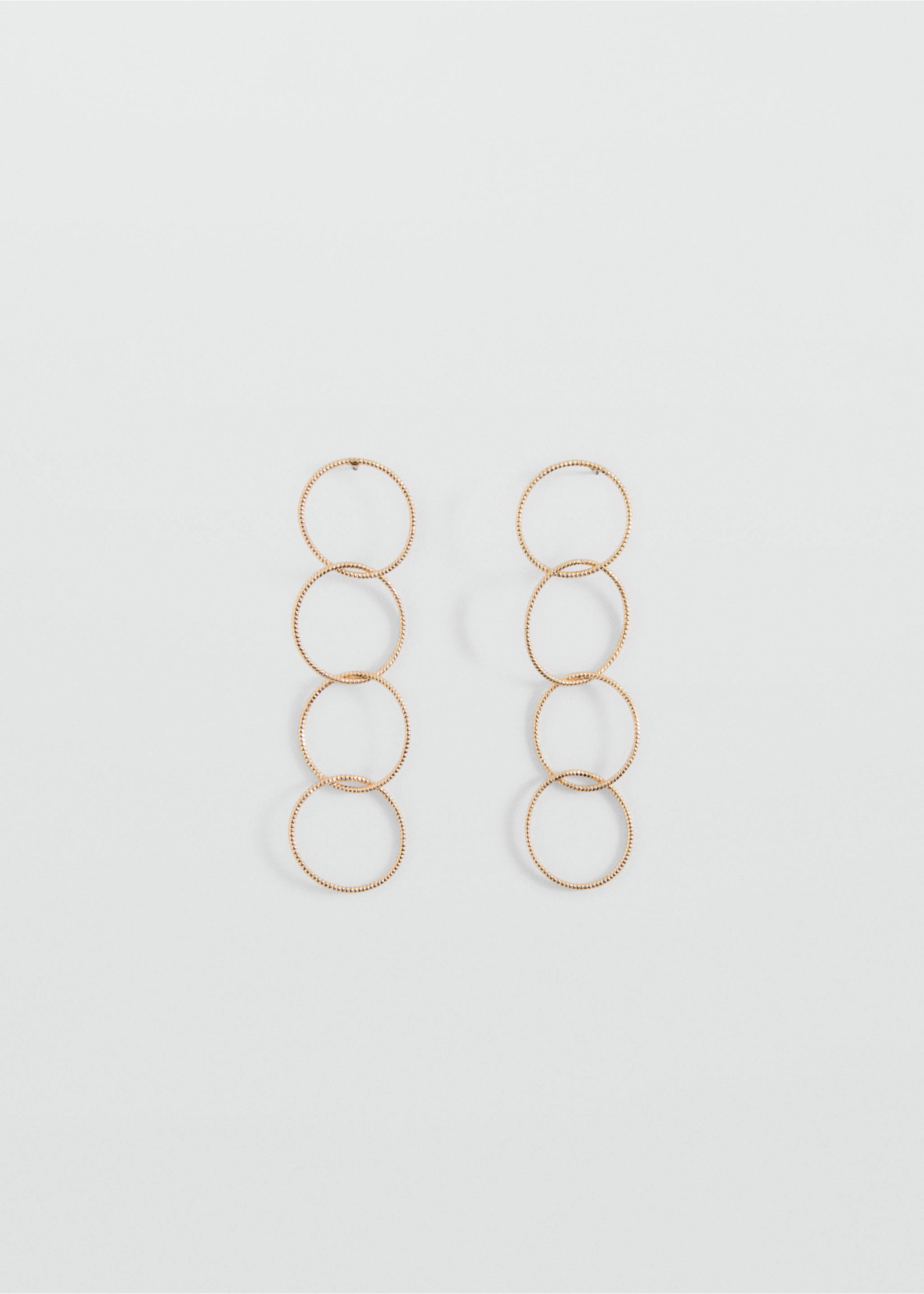 Intertwined hoop earrings - Article without model, Gold. Ref: 37082952-00.