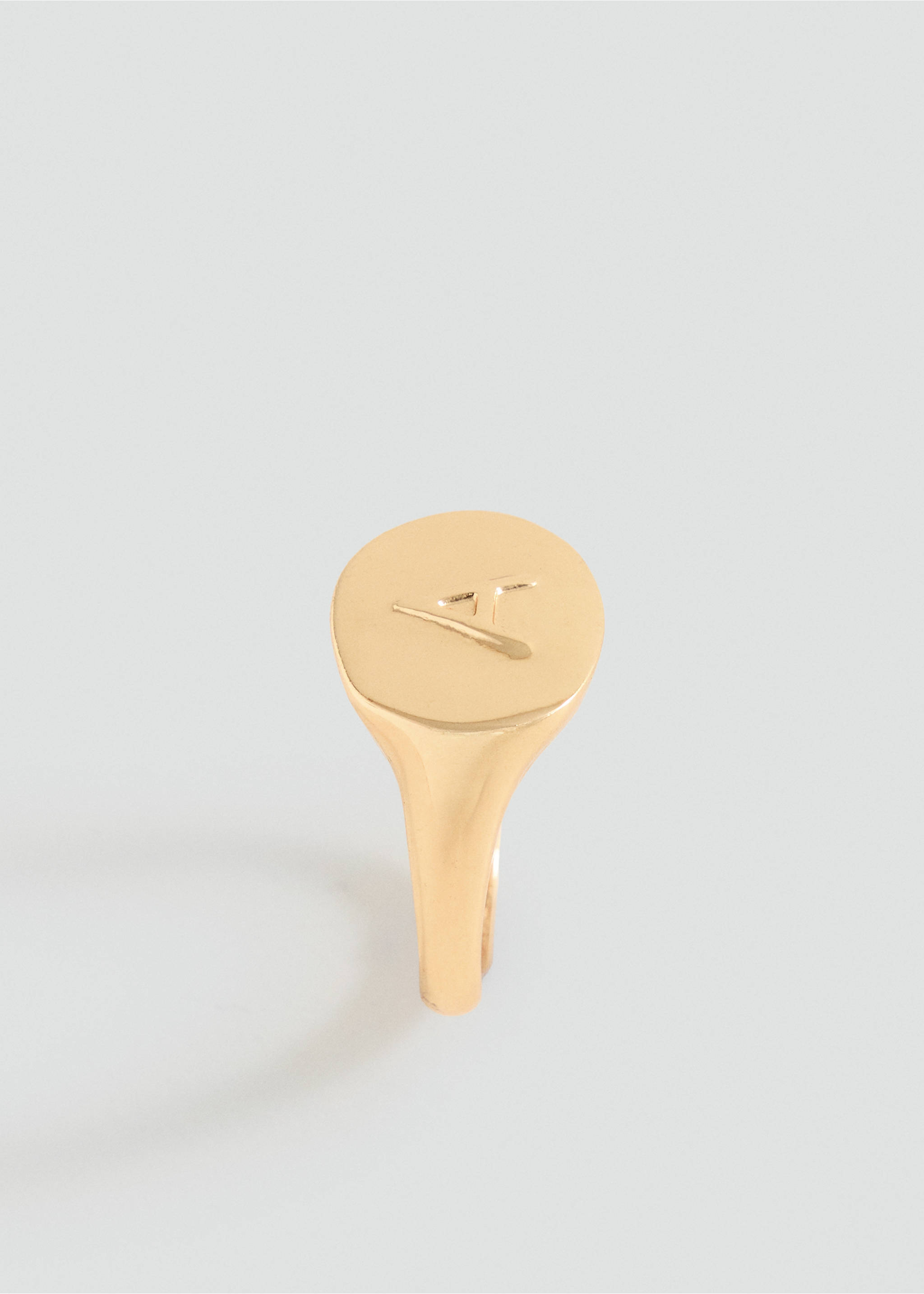 Letter detail ring - Medium plane, Gold. Ref: 37082954-00.