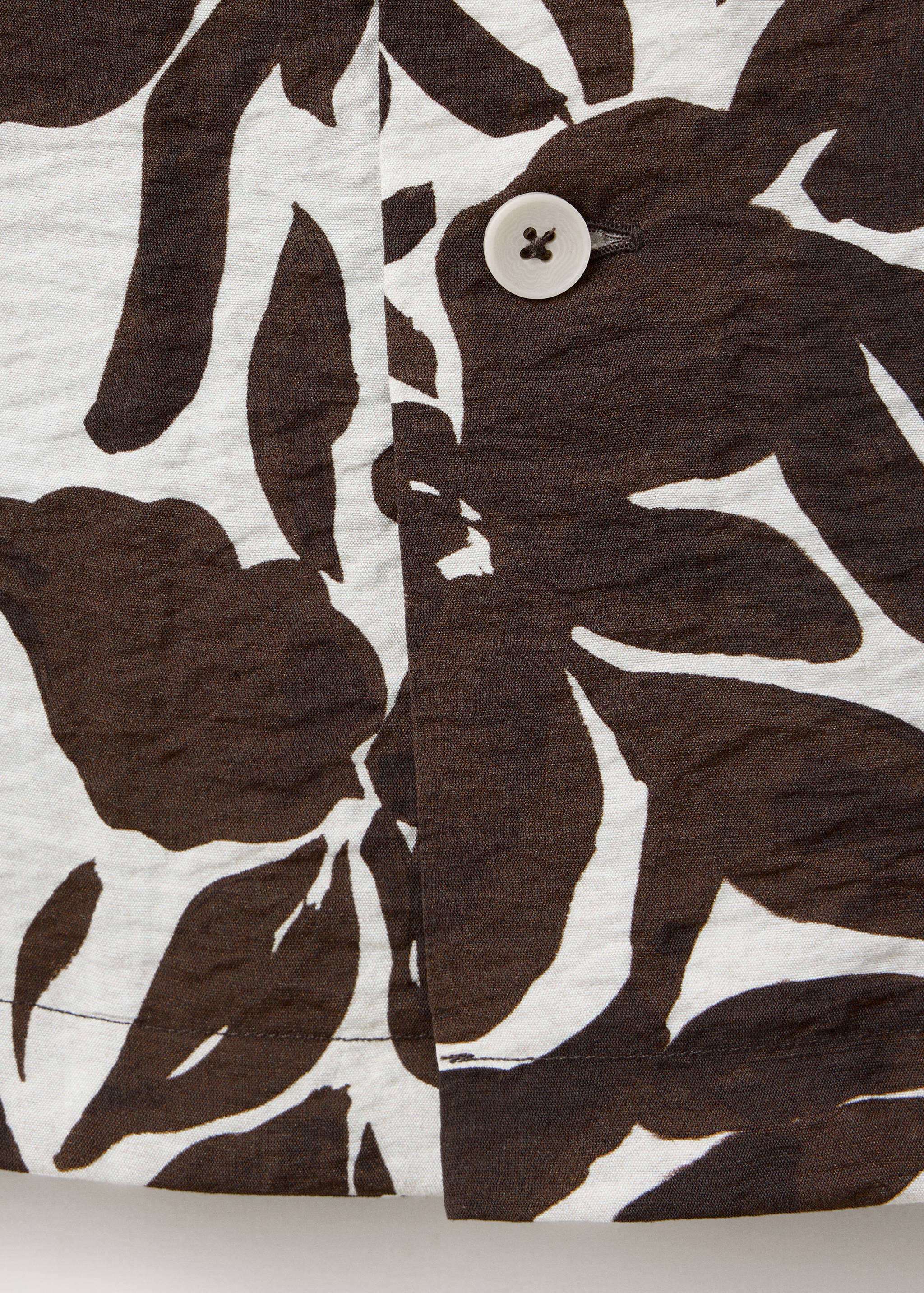 Camisa algodón estampada cuello bowling - Detalle del artículo 0