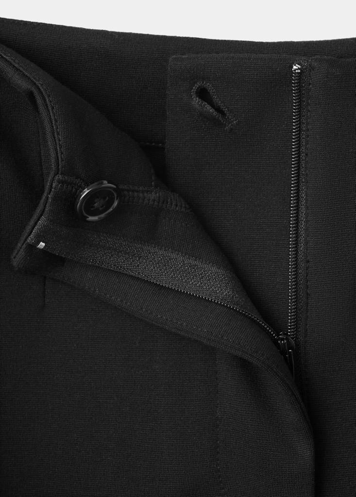 Straight mid-rise trousers — Black