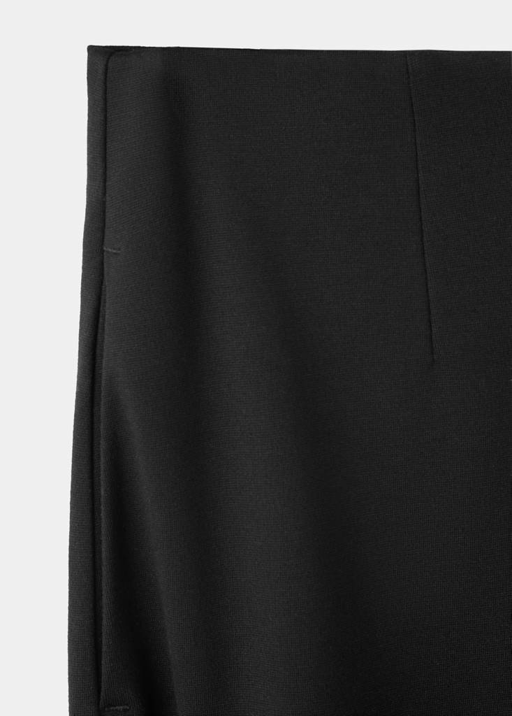 Straight mid-rise trousers — Black