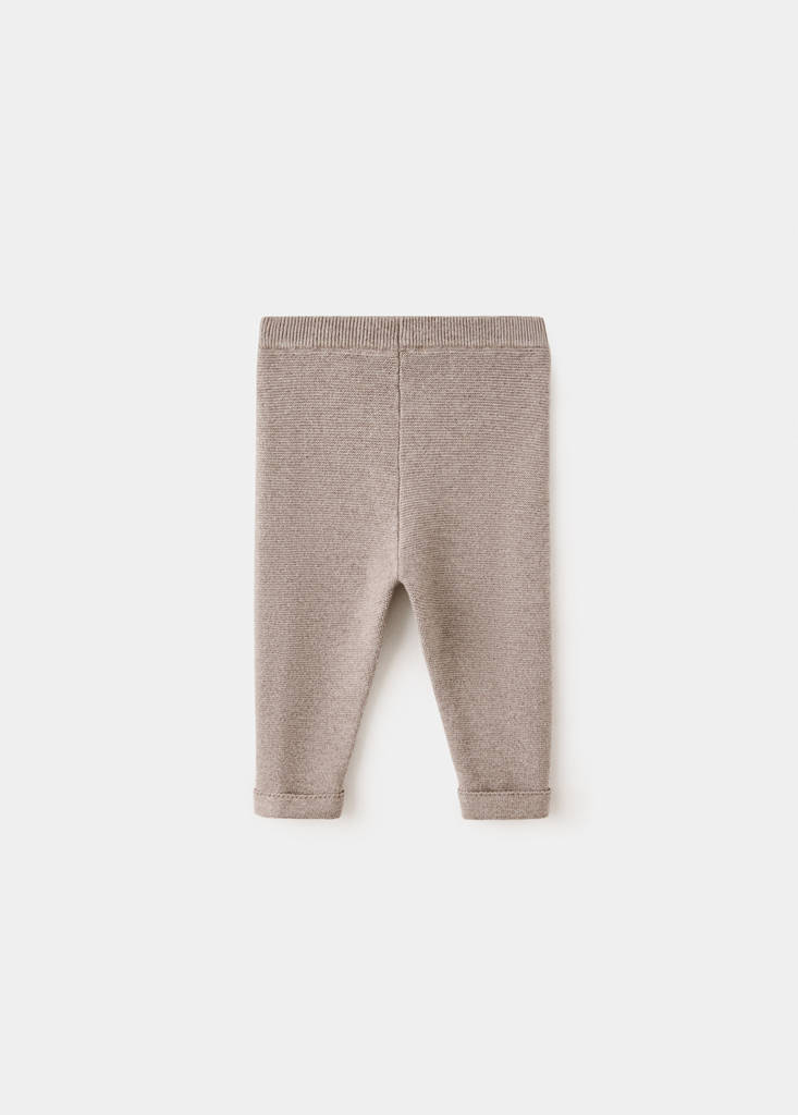 Plain knit leggings — Medium Brown