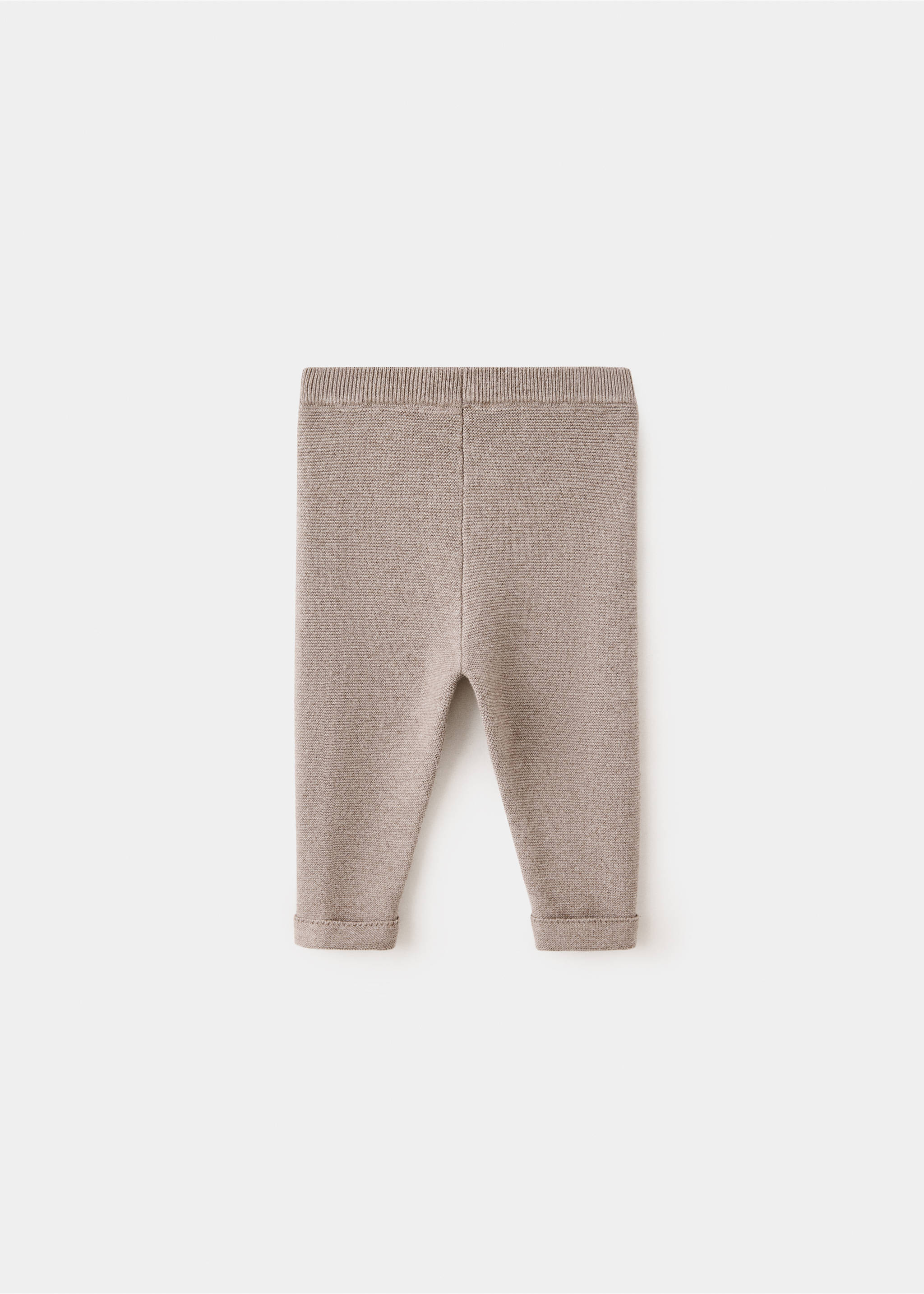Plain knit leggings - Reverse of the article, Medium Brown. Ref: 37083277-00.