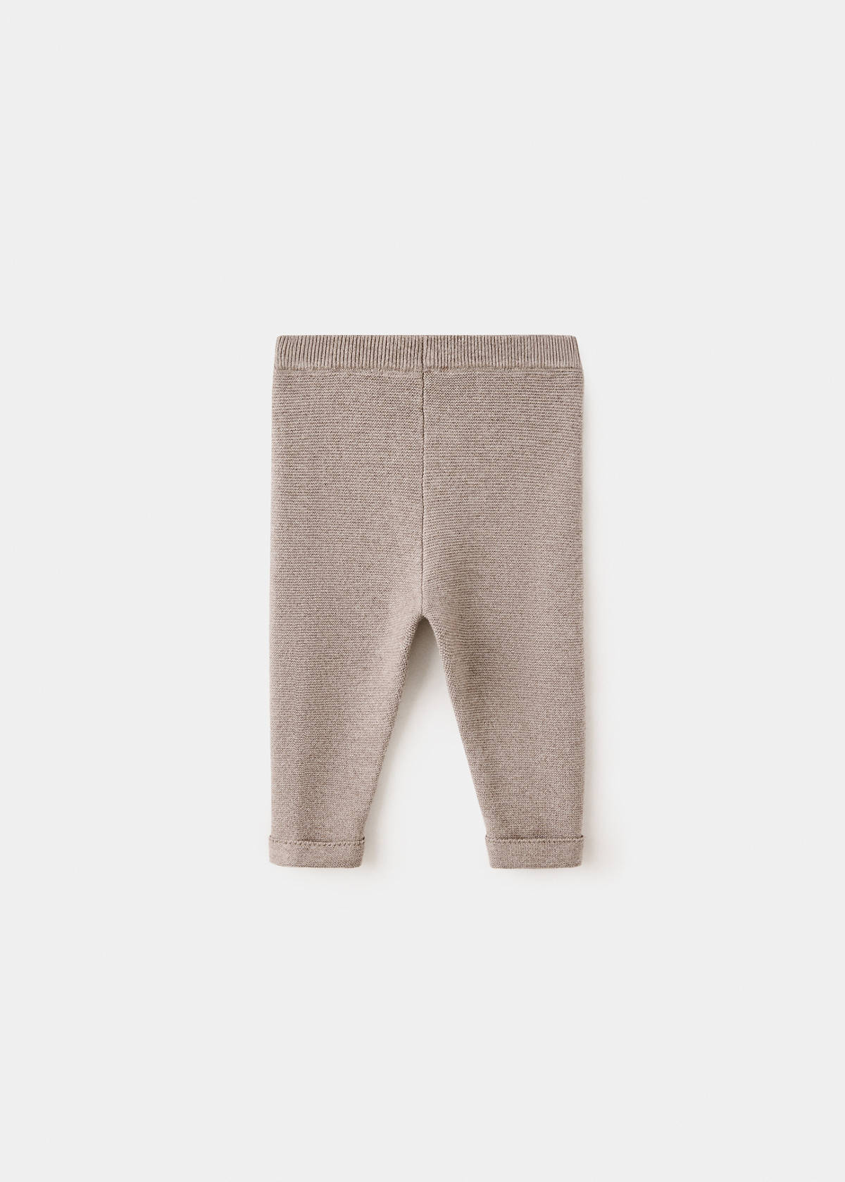 Plain knit leggings — Medium Brown