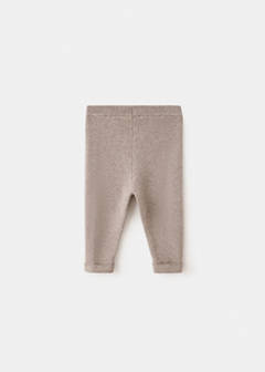 Plain knit leggings — Medium Brown 3