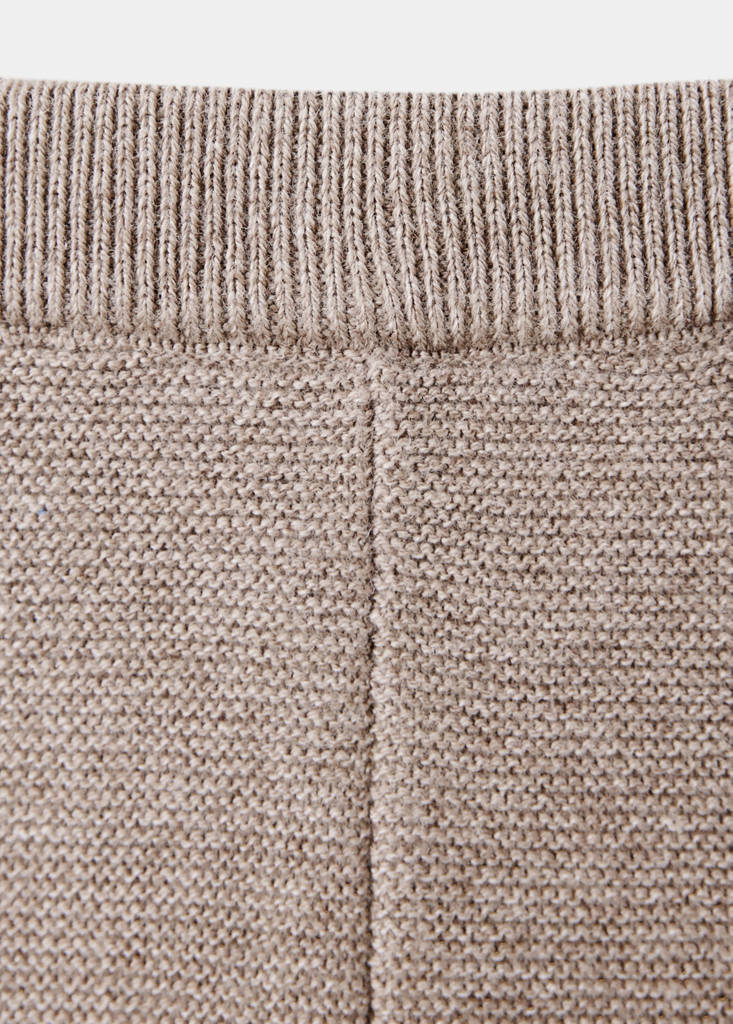 Plain knit leggings — Medium Brown