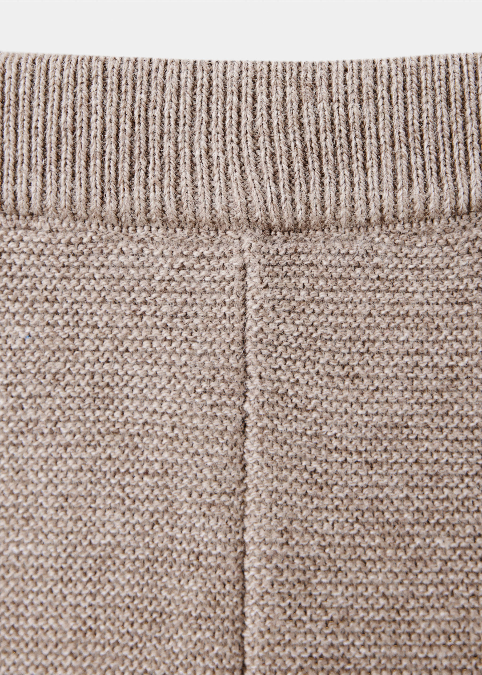 Plain knit leggings - Details of the article 8, Medium Brown. Ref: 37083277-00.