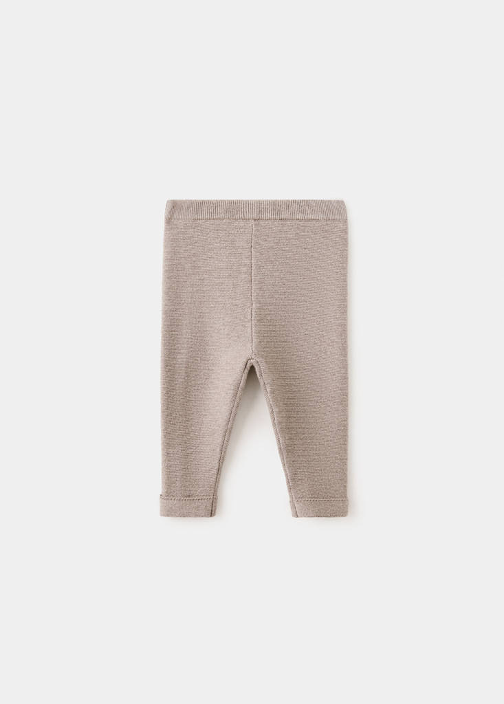 Plain knit leggings — Medium Brown