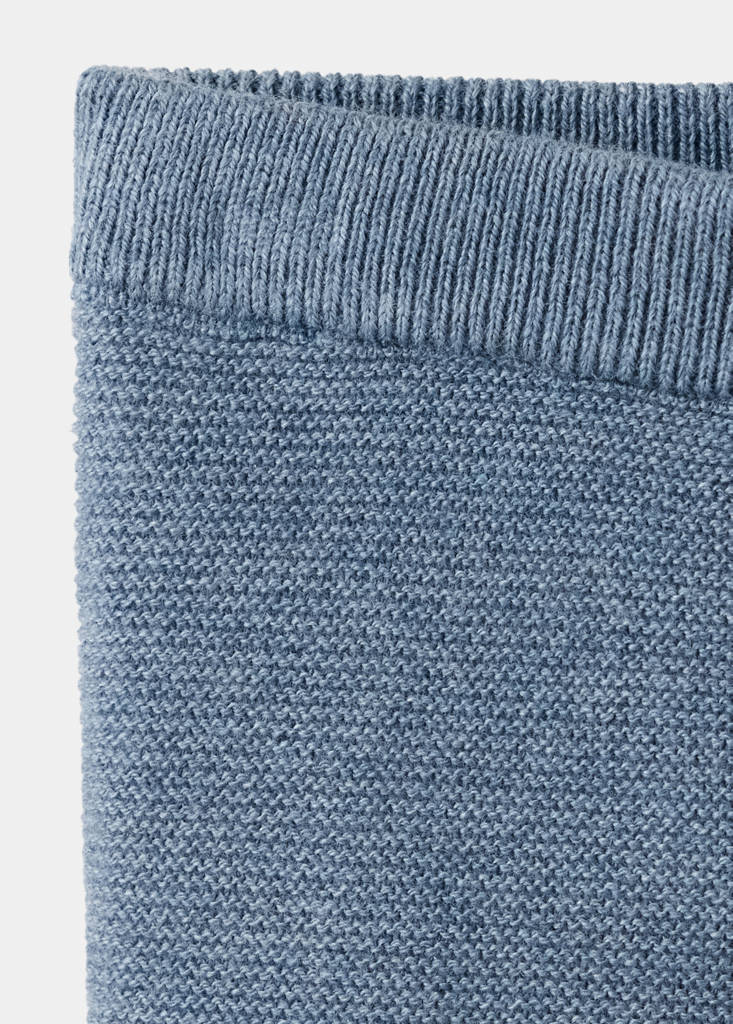 Plain knit leggings — Blue