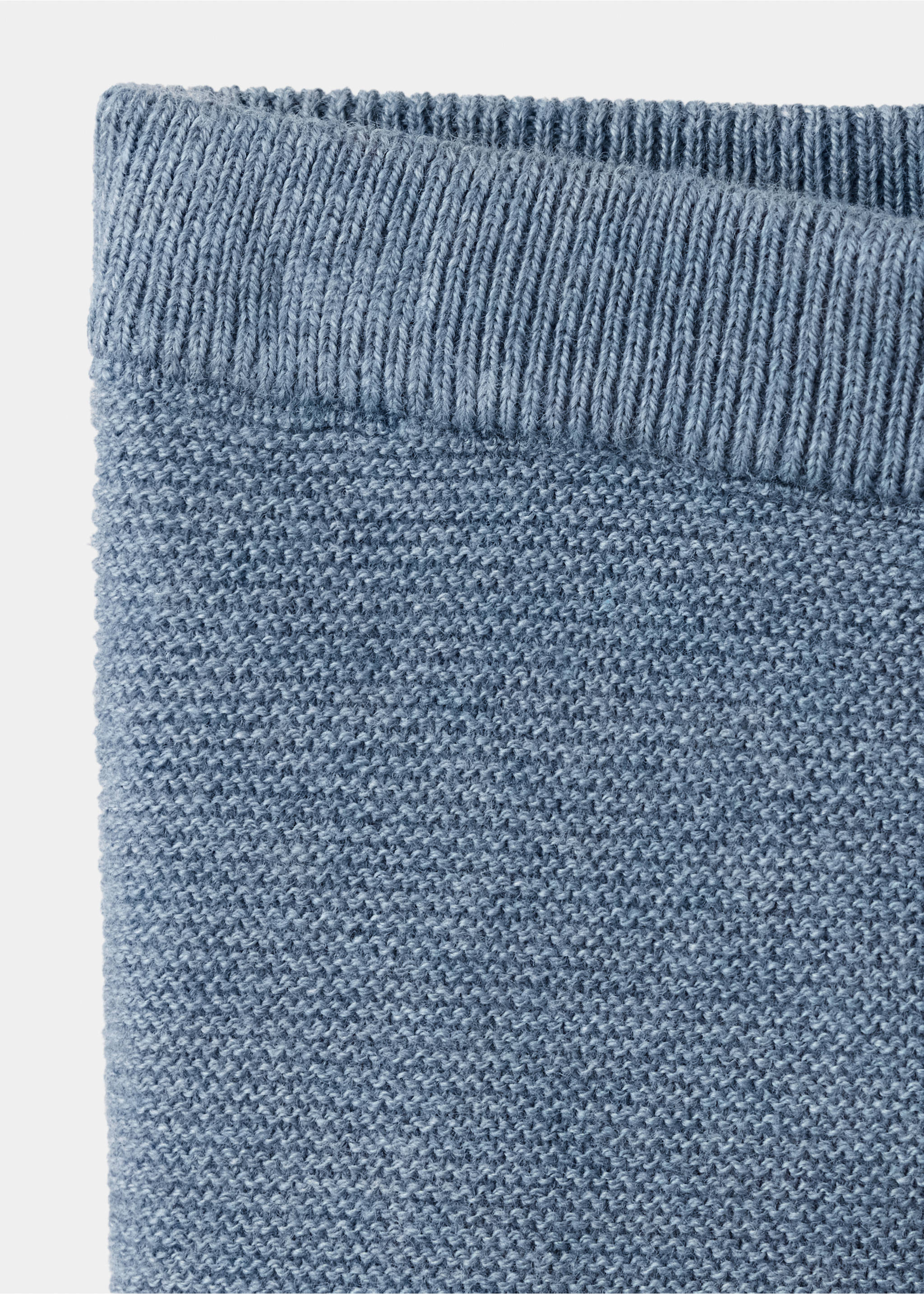 Plain knit leggings - Details of the article 8, Blue. Ref: 37083277-00.