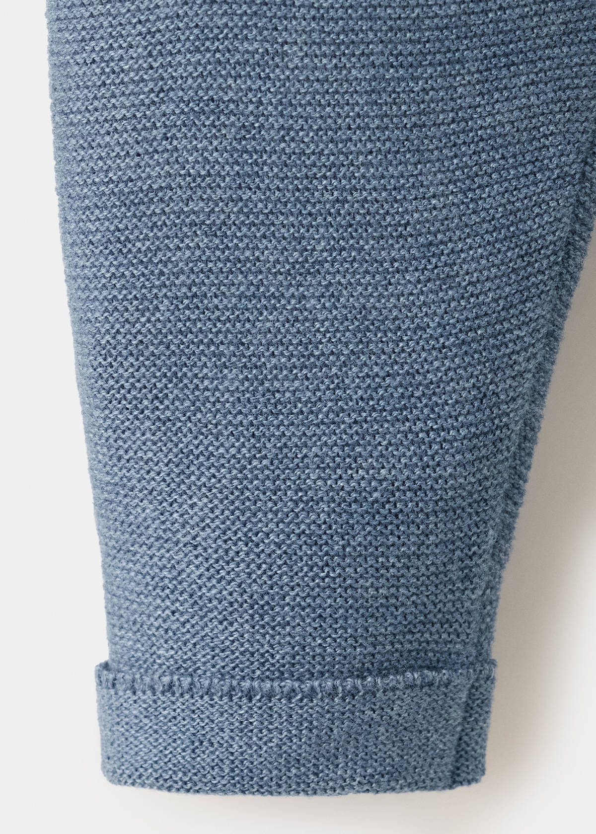 Plain knit leggings — Blue
