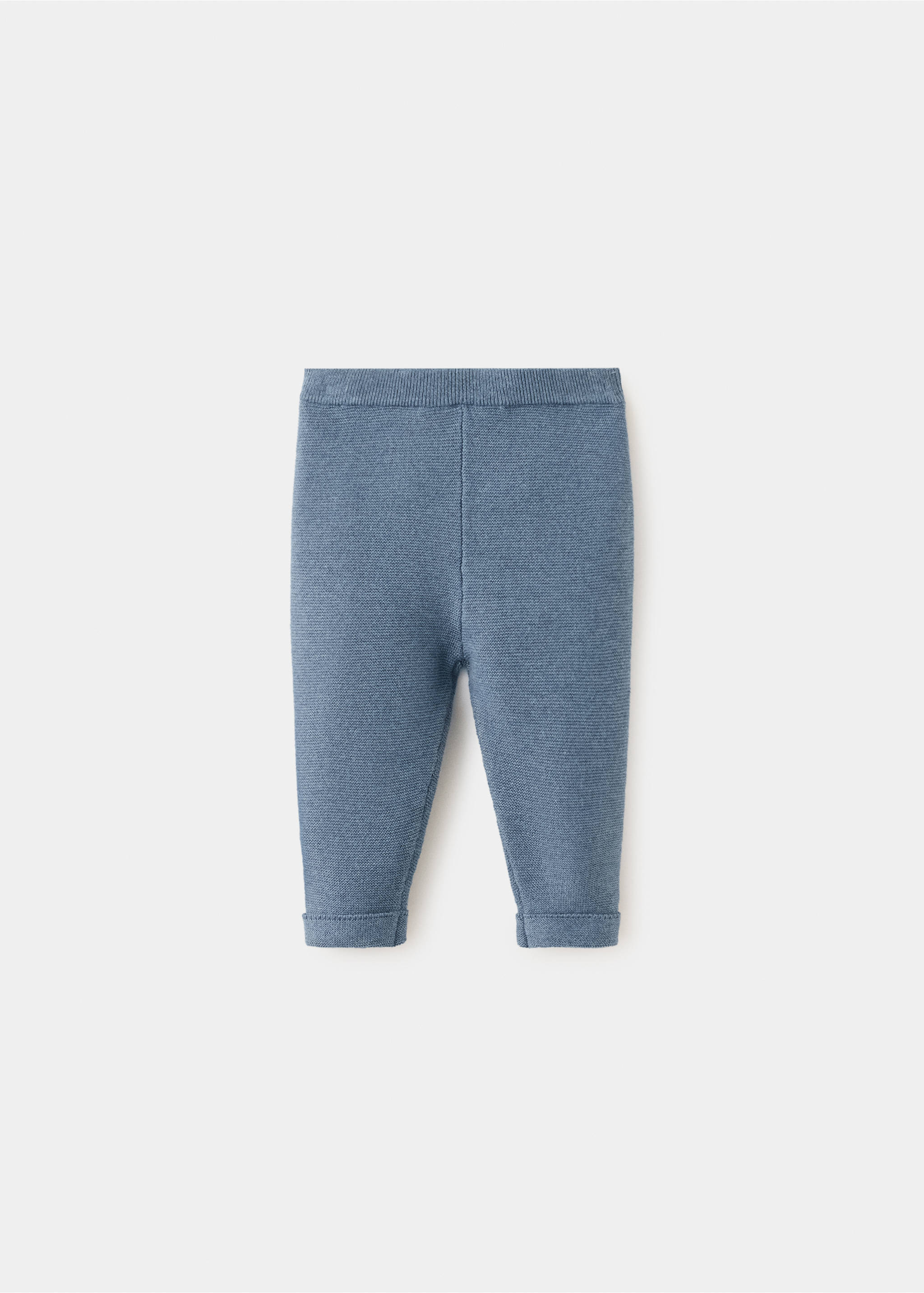 Plain knit leggings - Article without model, Blue. Ref: 37083277-00.