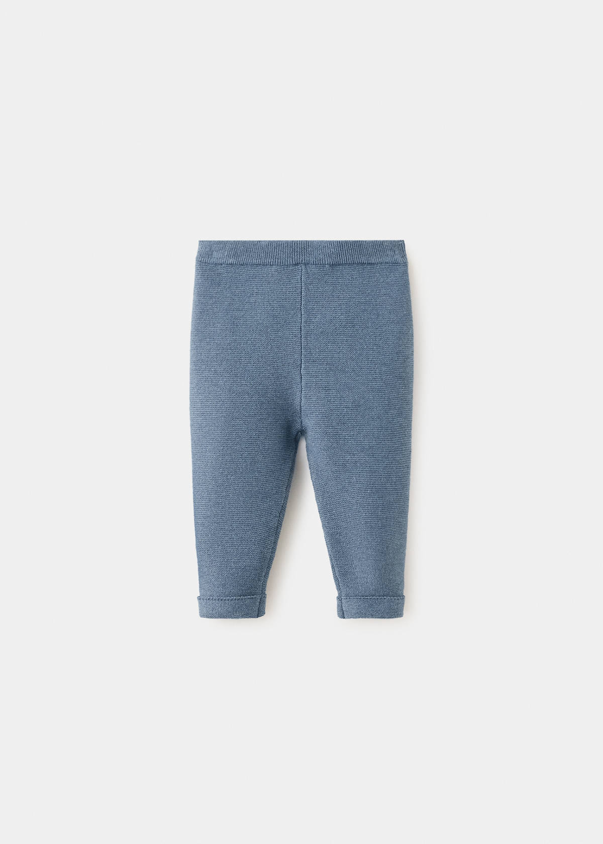 Plain knit leggings — Blue