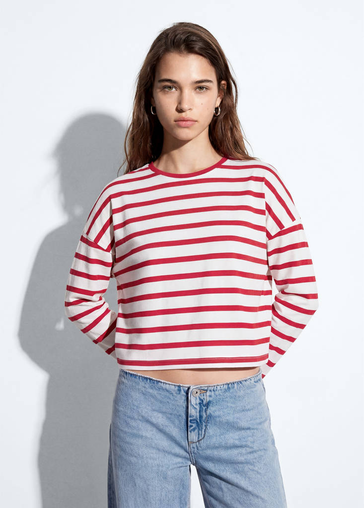 100% cotton striped t-shirt - thumbnail 2