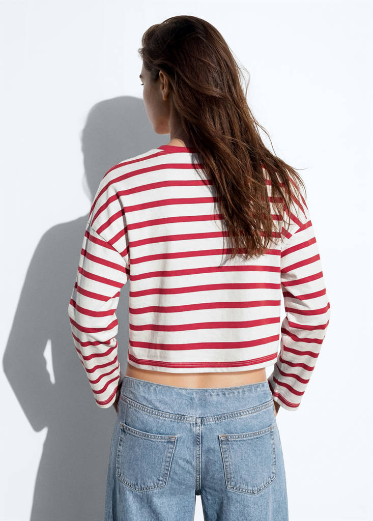 100% cotton striped t-shirt - thumbnail 3
