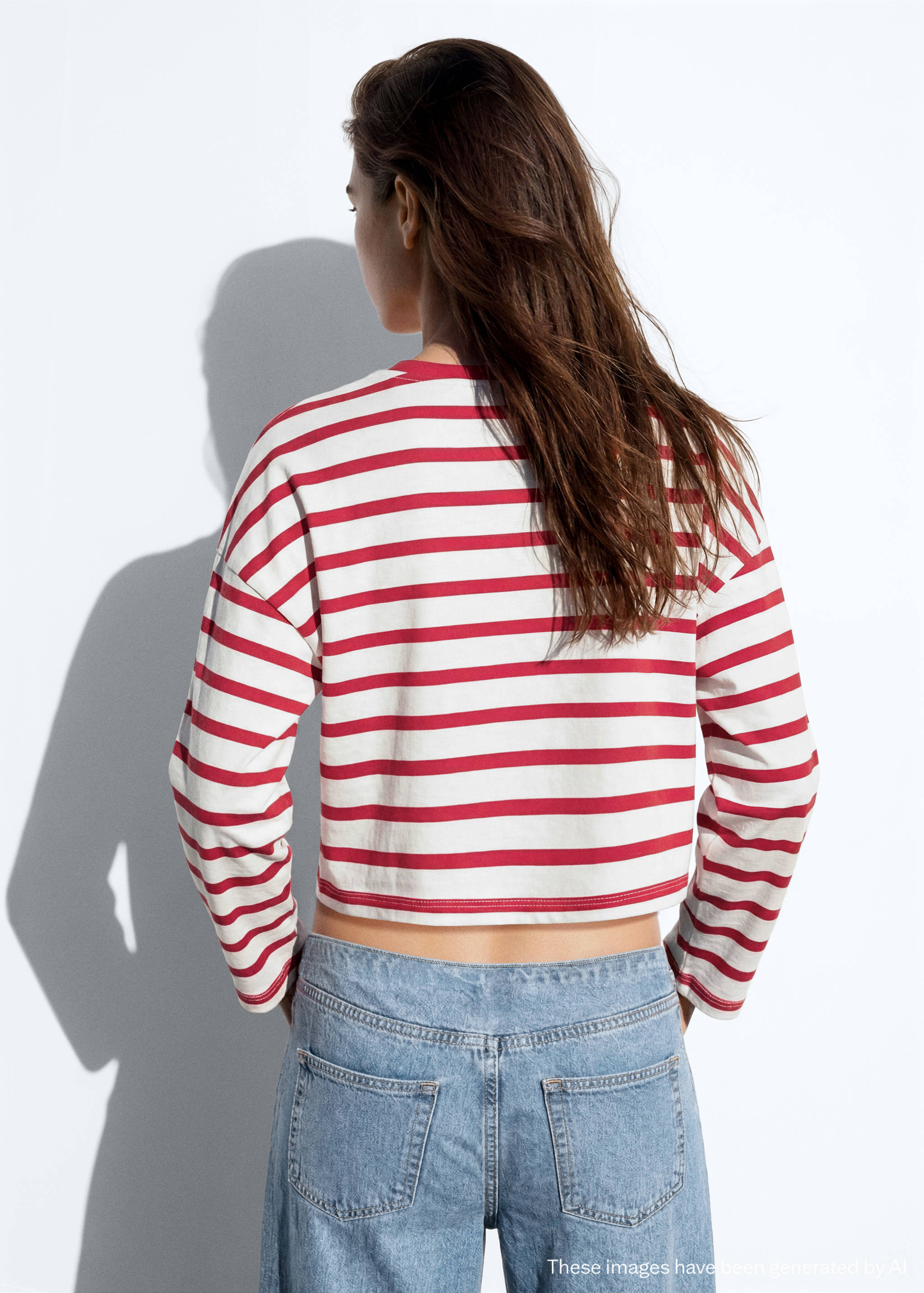 T-shirt 100 % coton rayures - Verso de l’article