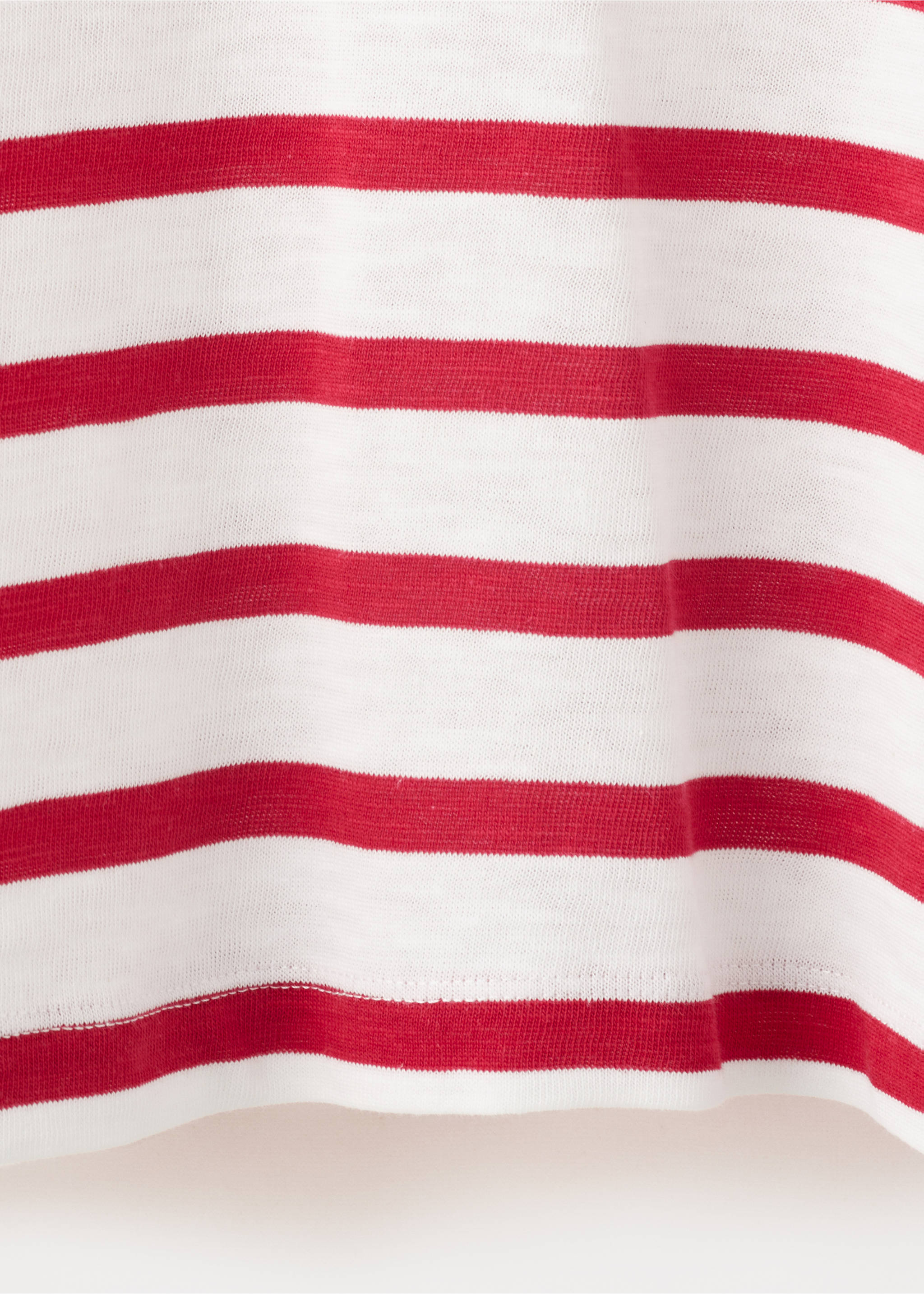 T-shirt 100 % coton rayures - Détail de l'article 0, Rouge. Ref: 37083279-00.