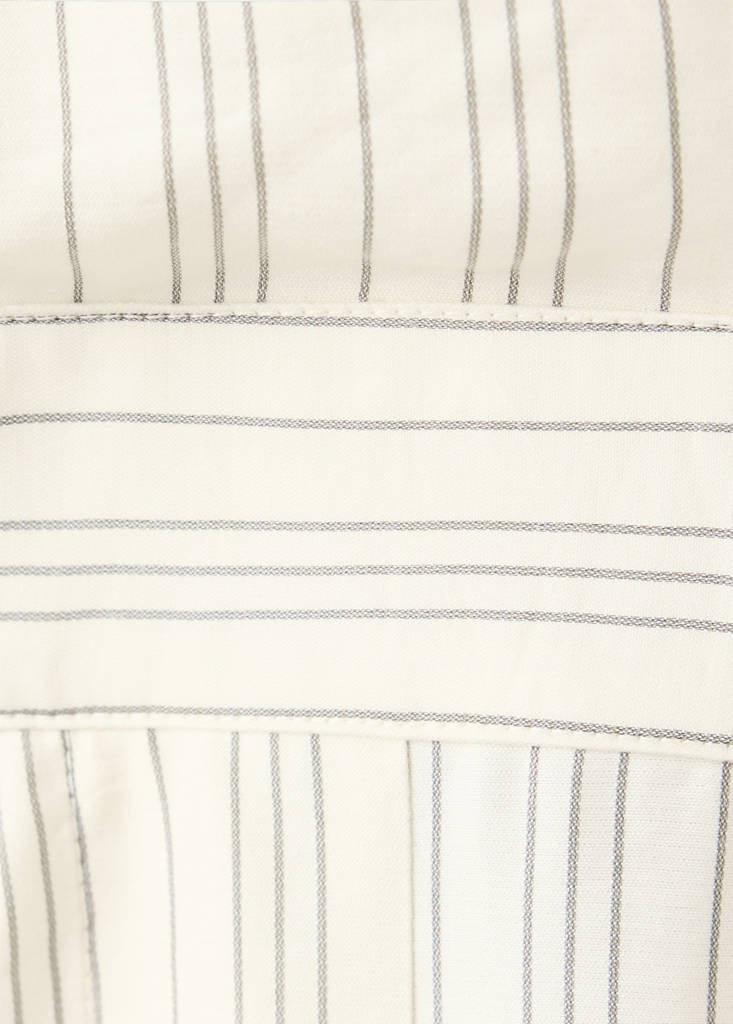 Striped halter-neck jumpsuit — Ecru