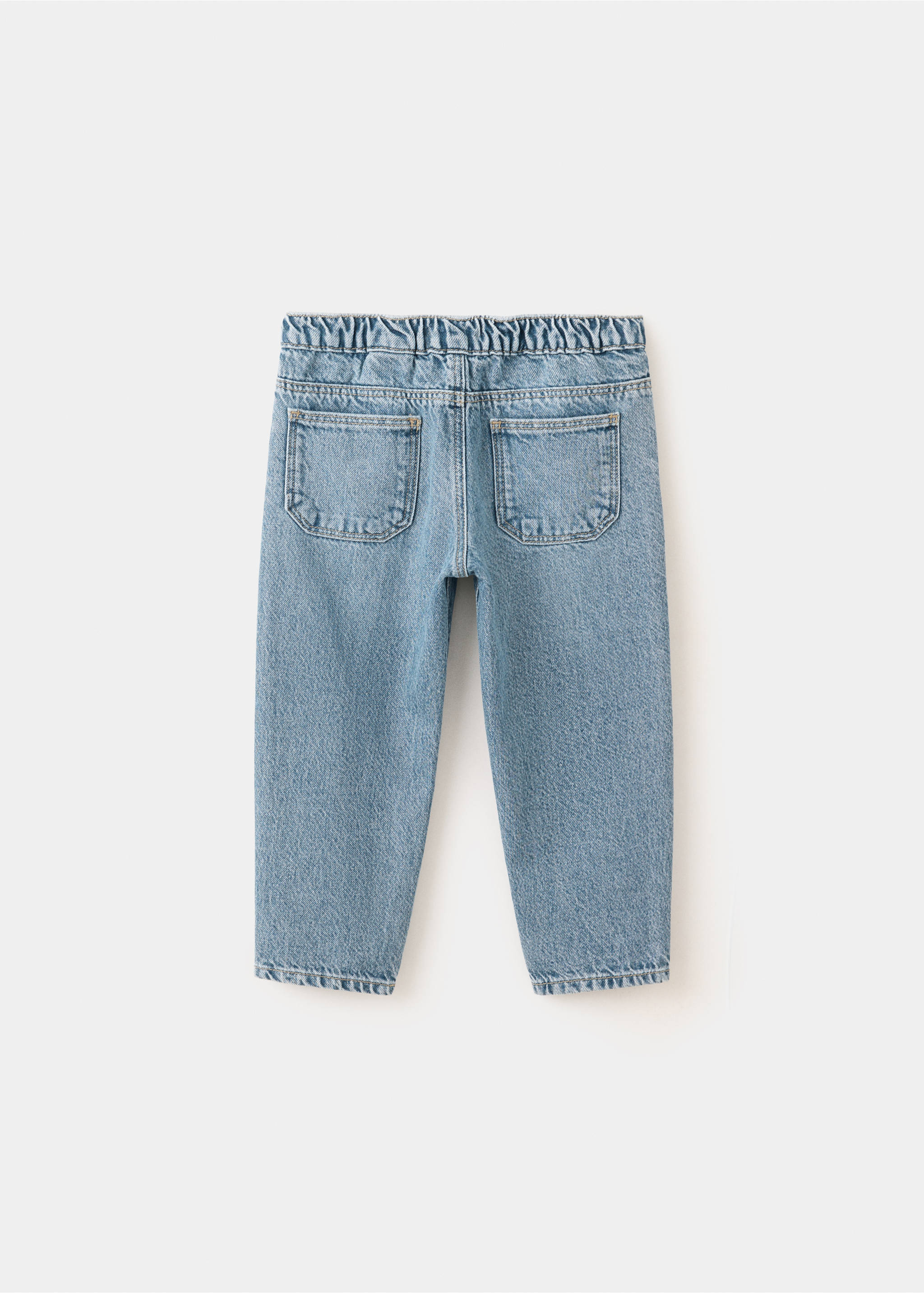 Cotton Paperbag Jeans - Reverse of the article, Medium Vintage Blue. Ref: 37083281-00.
