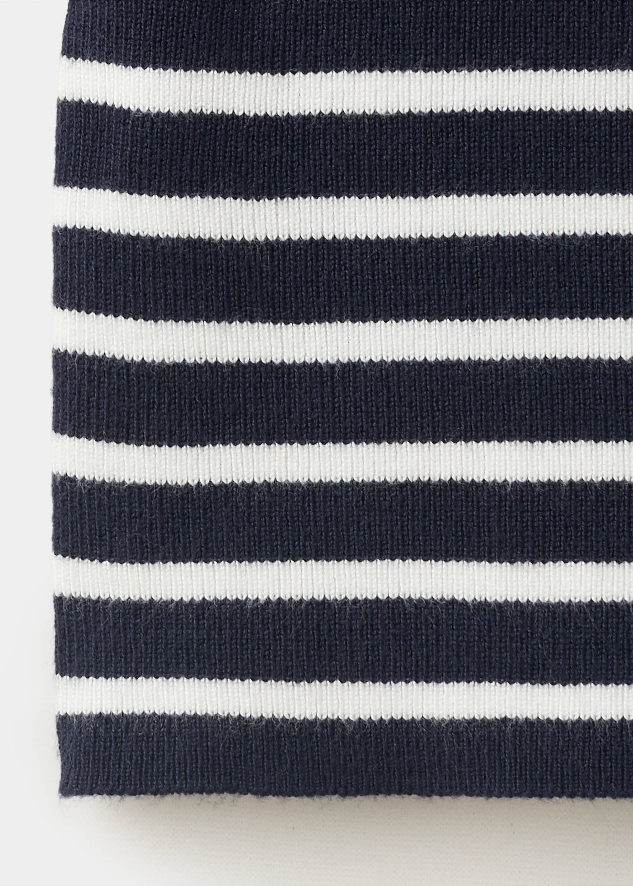 Striped boat-neck top - Details of the article 0, Navy. Ref: 37083282-00.