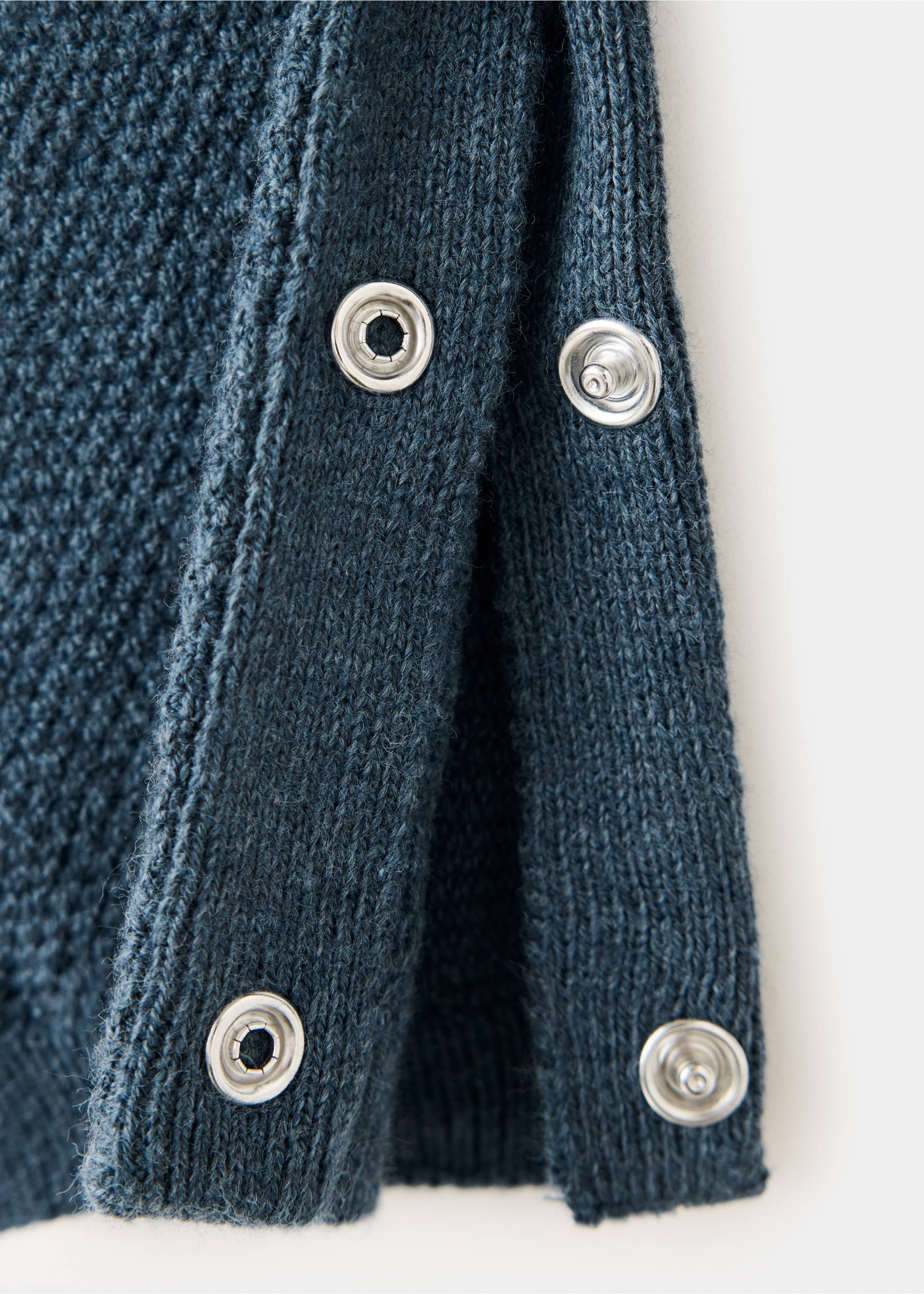 Buttoned long jumpsuit - Details of the article 8, Petrol Blue. Ref: 37083283-00.