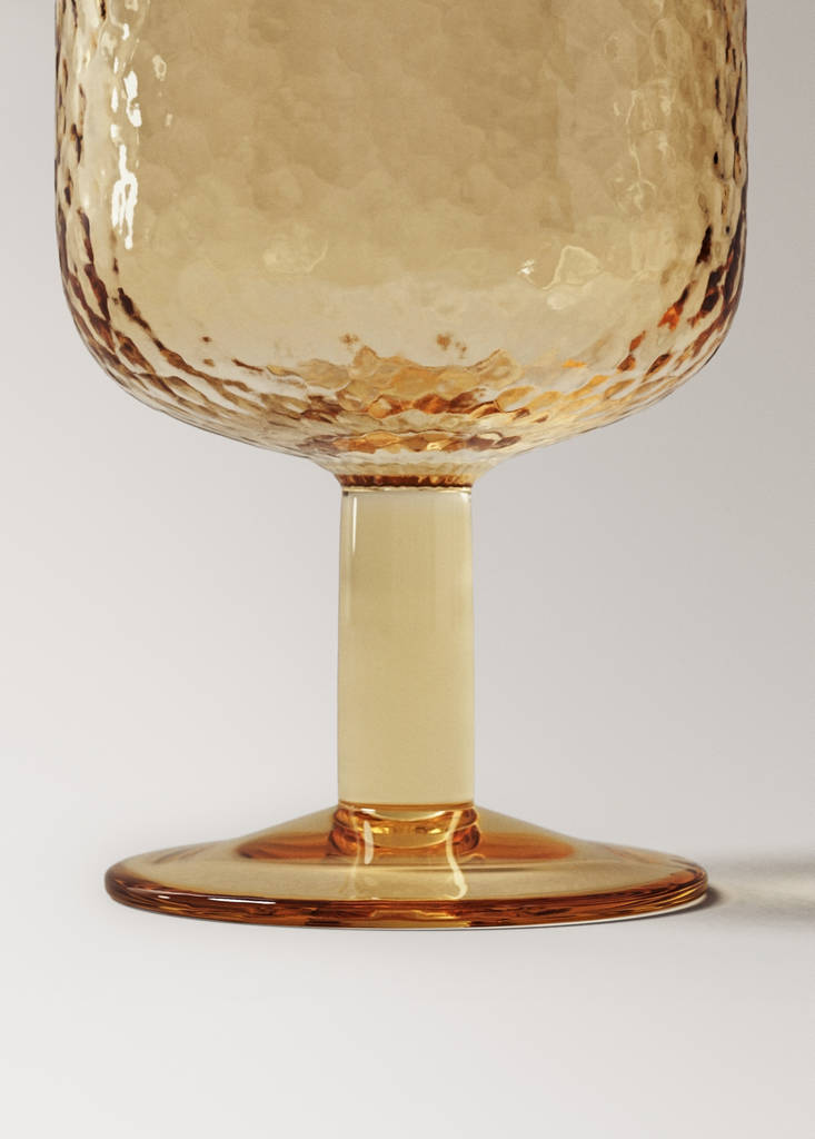Hammered stem glass — Vanilla