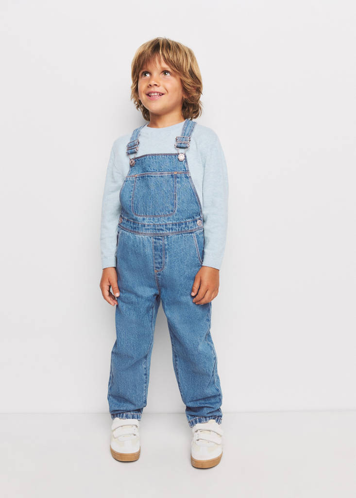 Long denim jumpsuit — Medium Blue