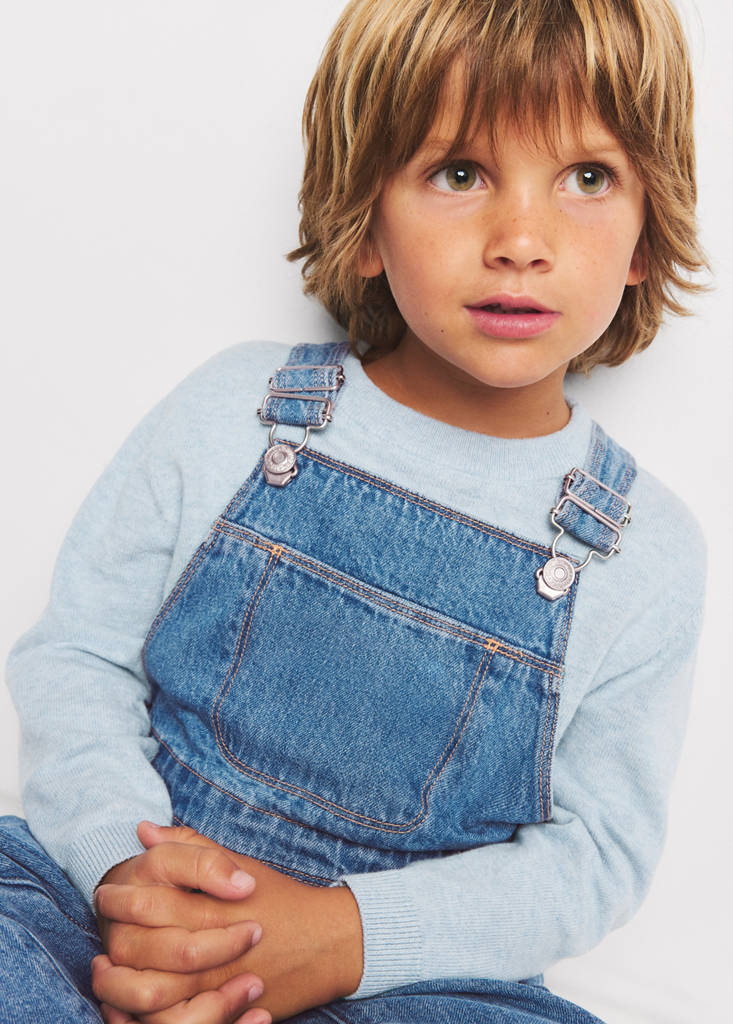 Long denim jumpsuit — Medium Blue