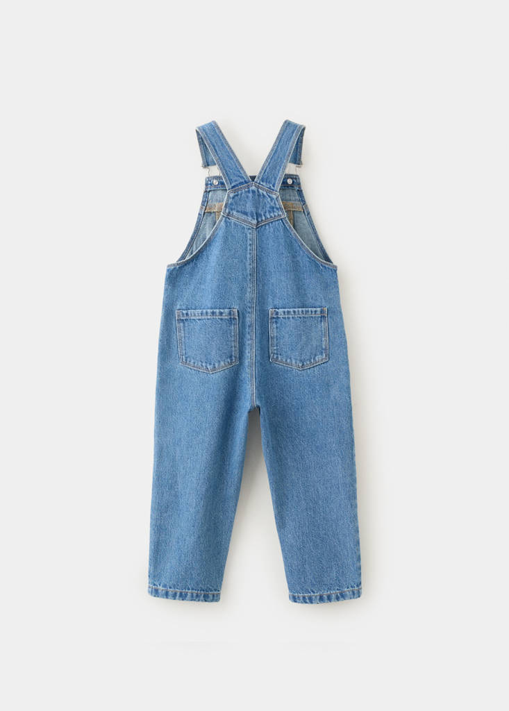 Long denim jumpsuit — Medium Blue