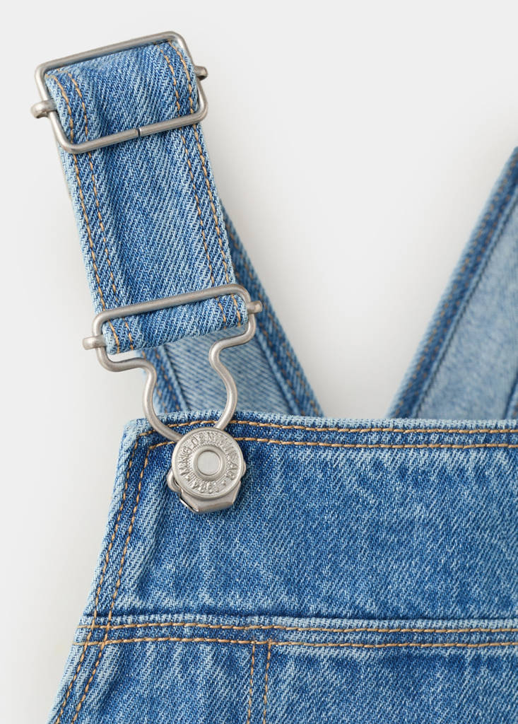 Long denim jumpsuit — Medium Blue