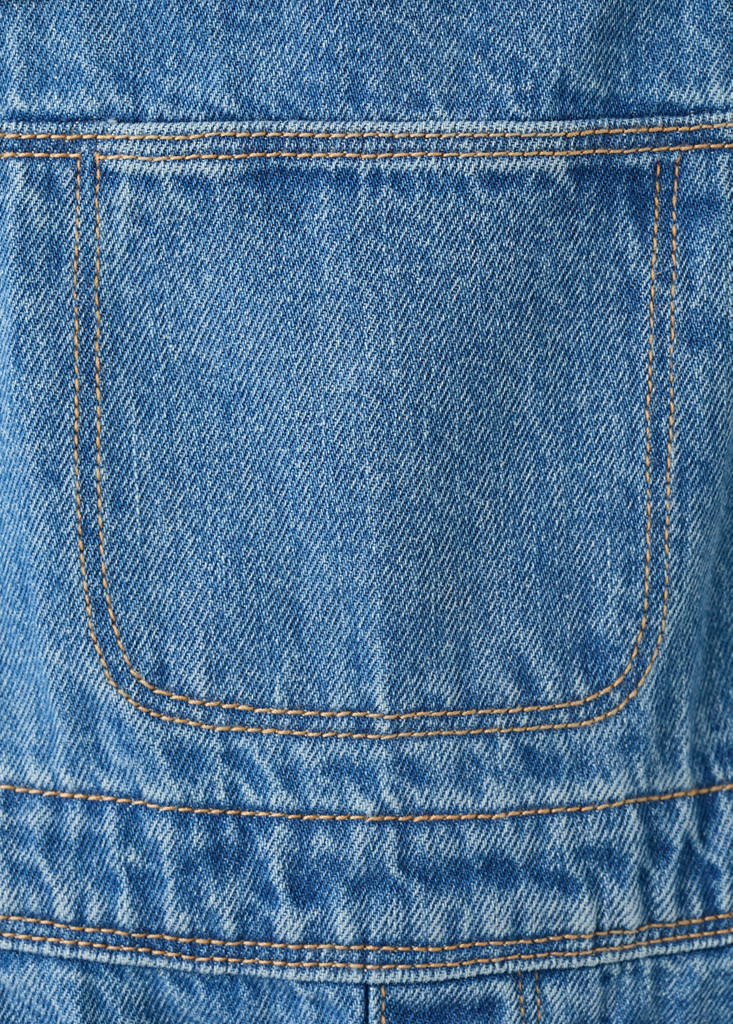 Long denim jumpsuit — Medium Blue