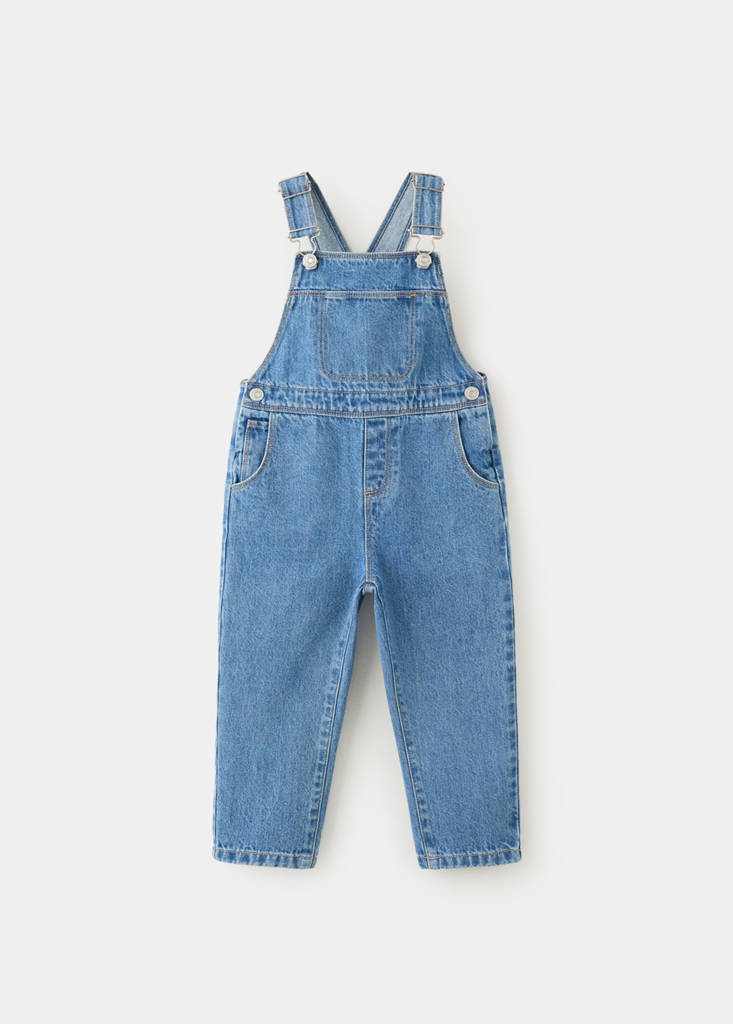 Long denim jumpsuit — Medium Blue