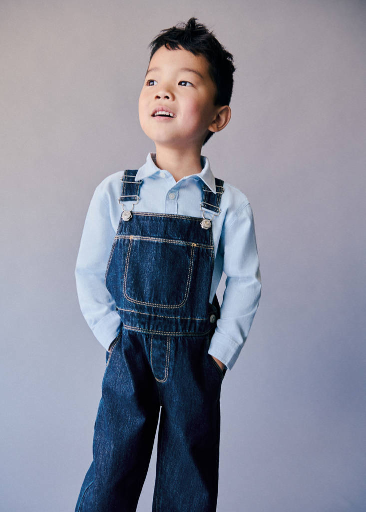 Long denim jumpsuit — Dark Blue