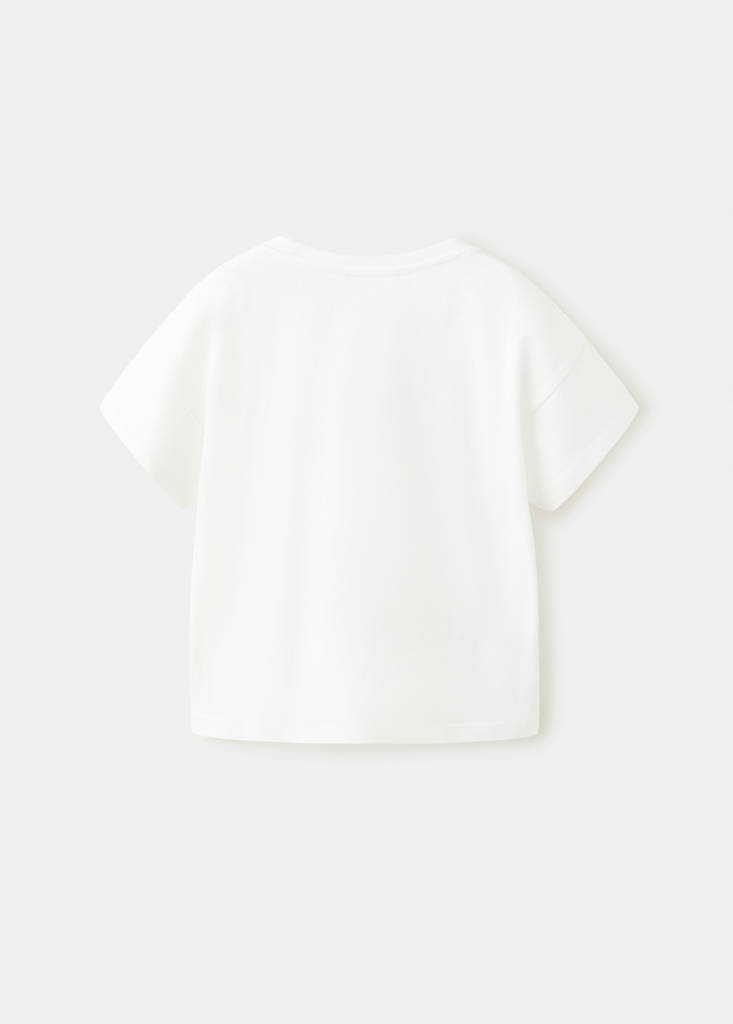 Embroidered detail cotton T-shirt