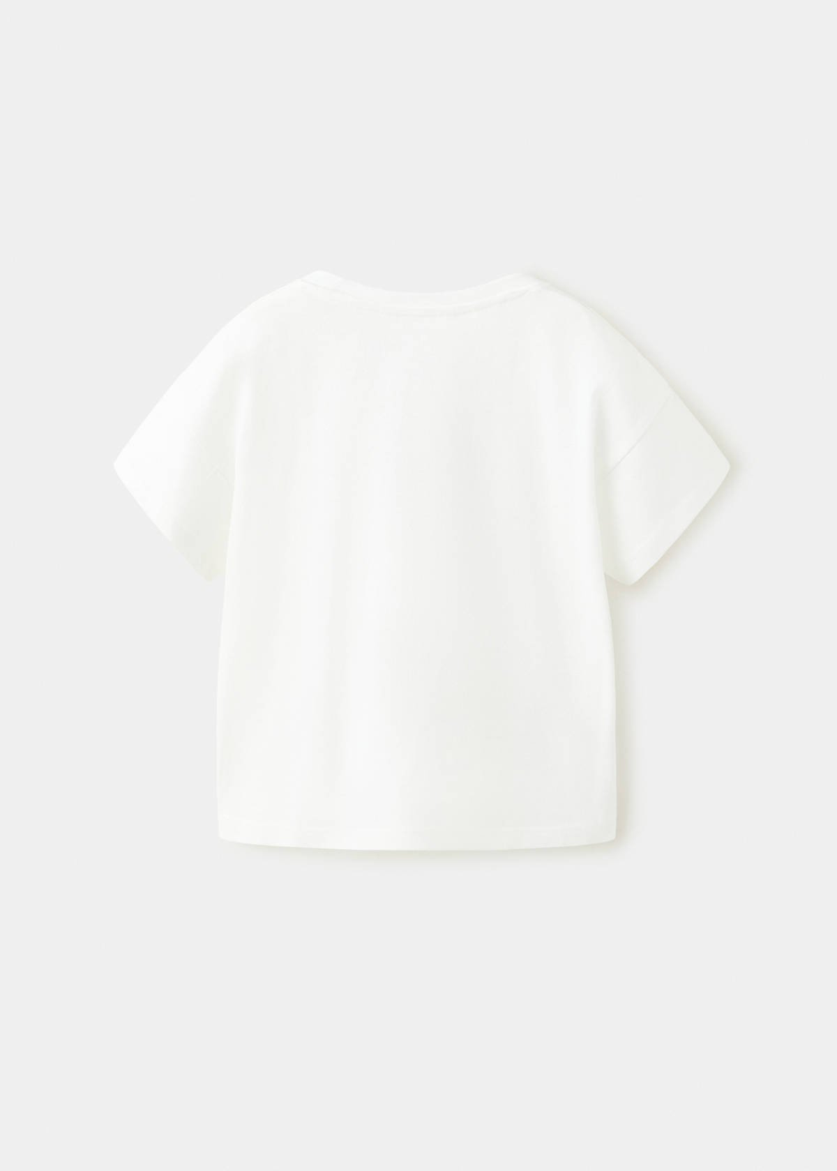 Embroidered detail cotton T-shirt — Off White